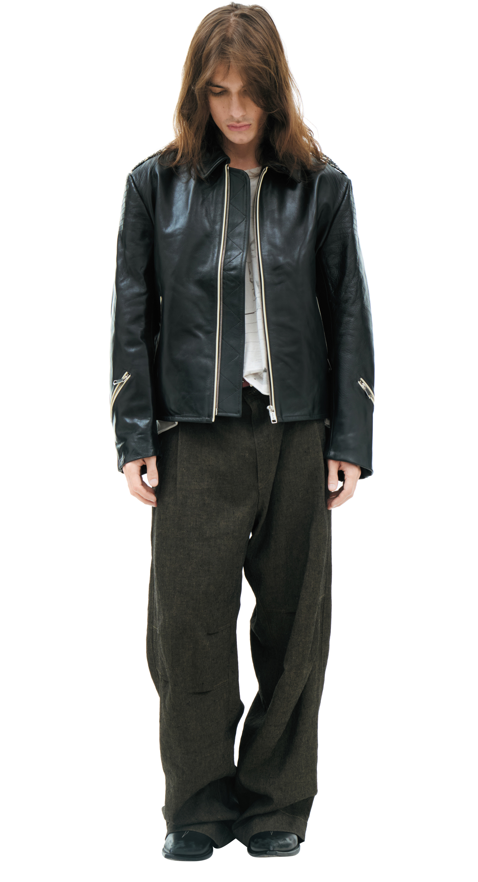 Enfants Riches Déprimés Black leather jacket
