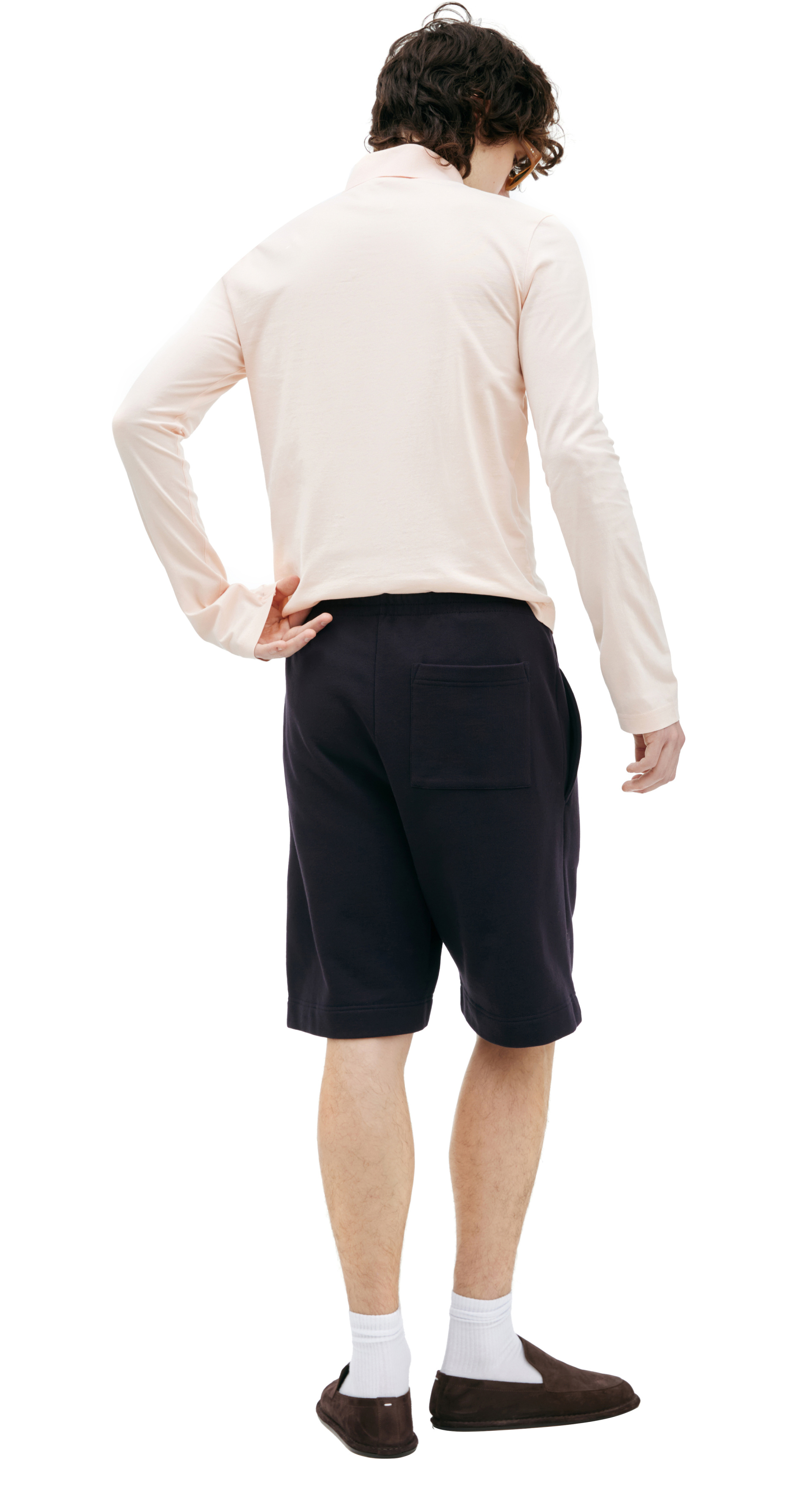 Dries Van Noten Navy blue cotton shorts