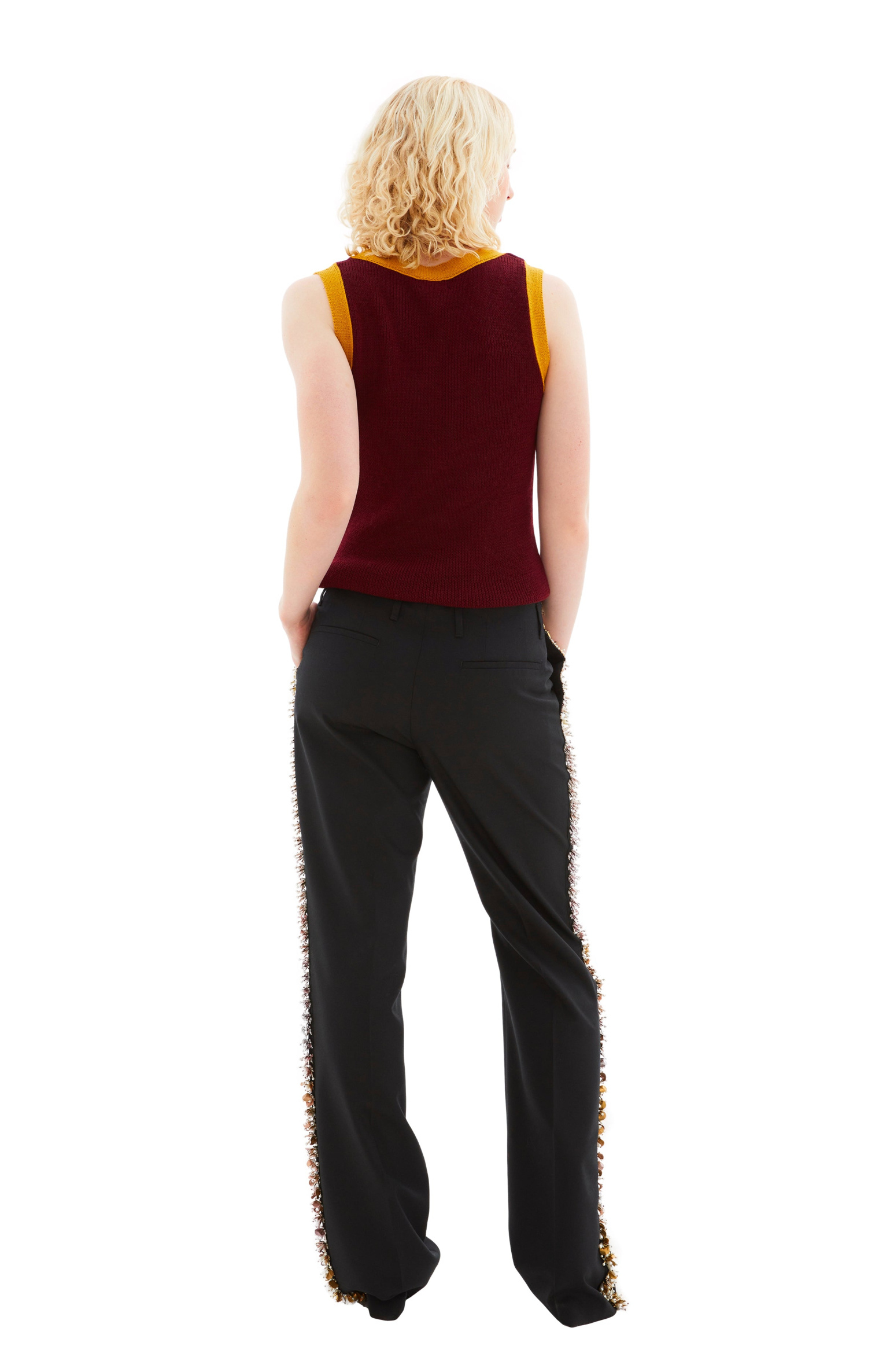 Dries Van Noten Parchia Wool Tailored Pants