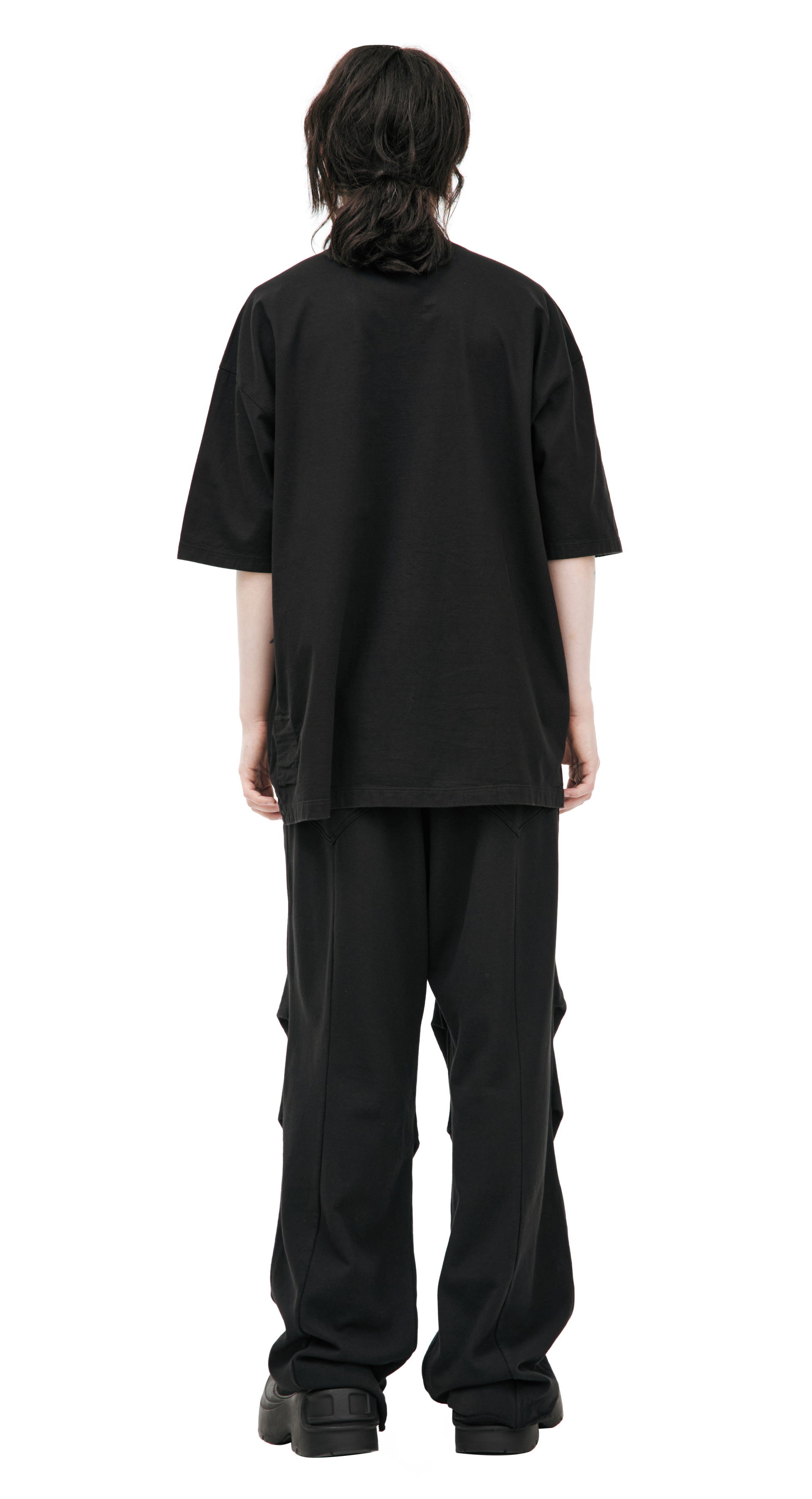 The Viridi-Anne Black print T-shirt