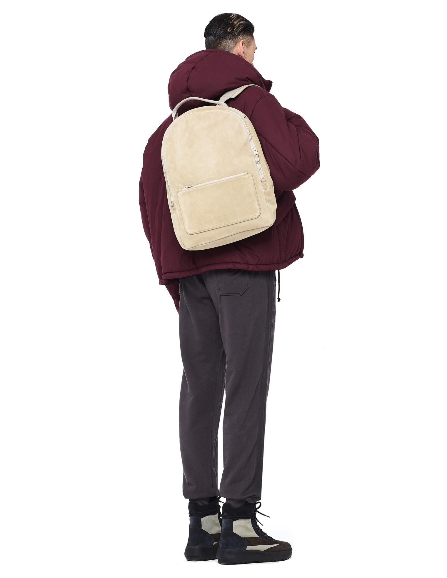 Yeezy Beige Suede Backpack