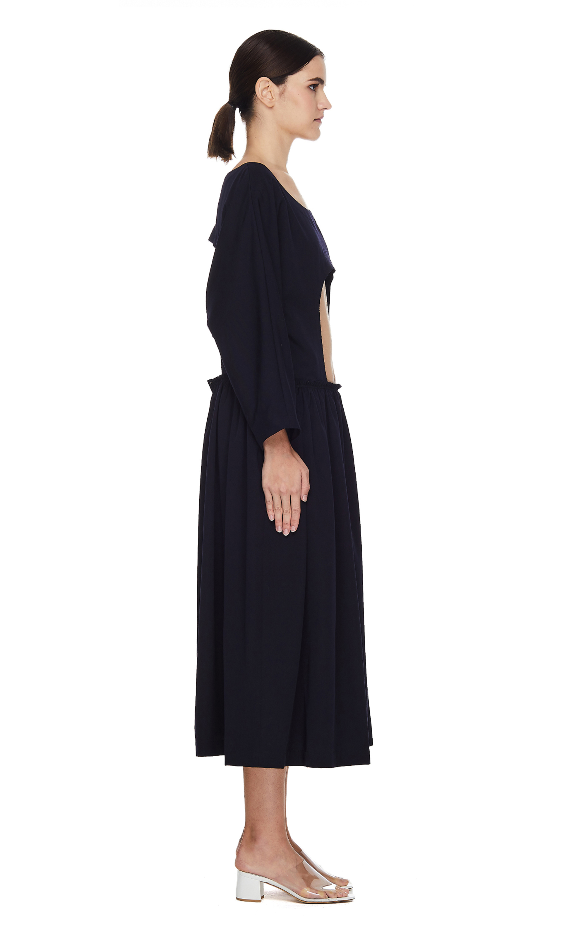 Comme des Garcons CdG Navy Cut Out Dress