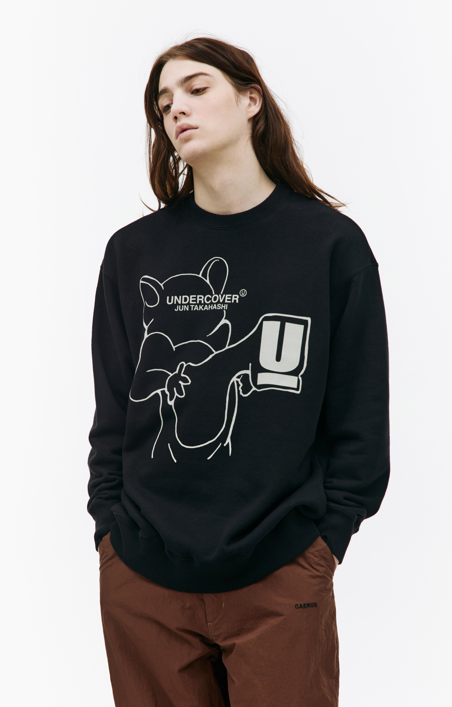 Undercover Черный свитшот с принтом