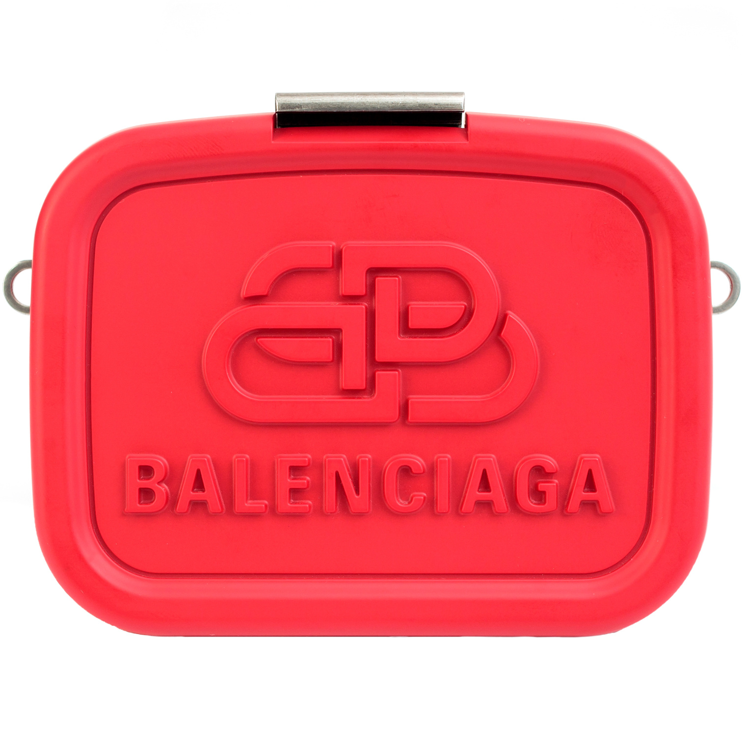 Balenciaga Красный клатч с ремешком и логотипом