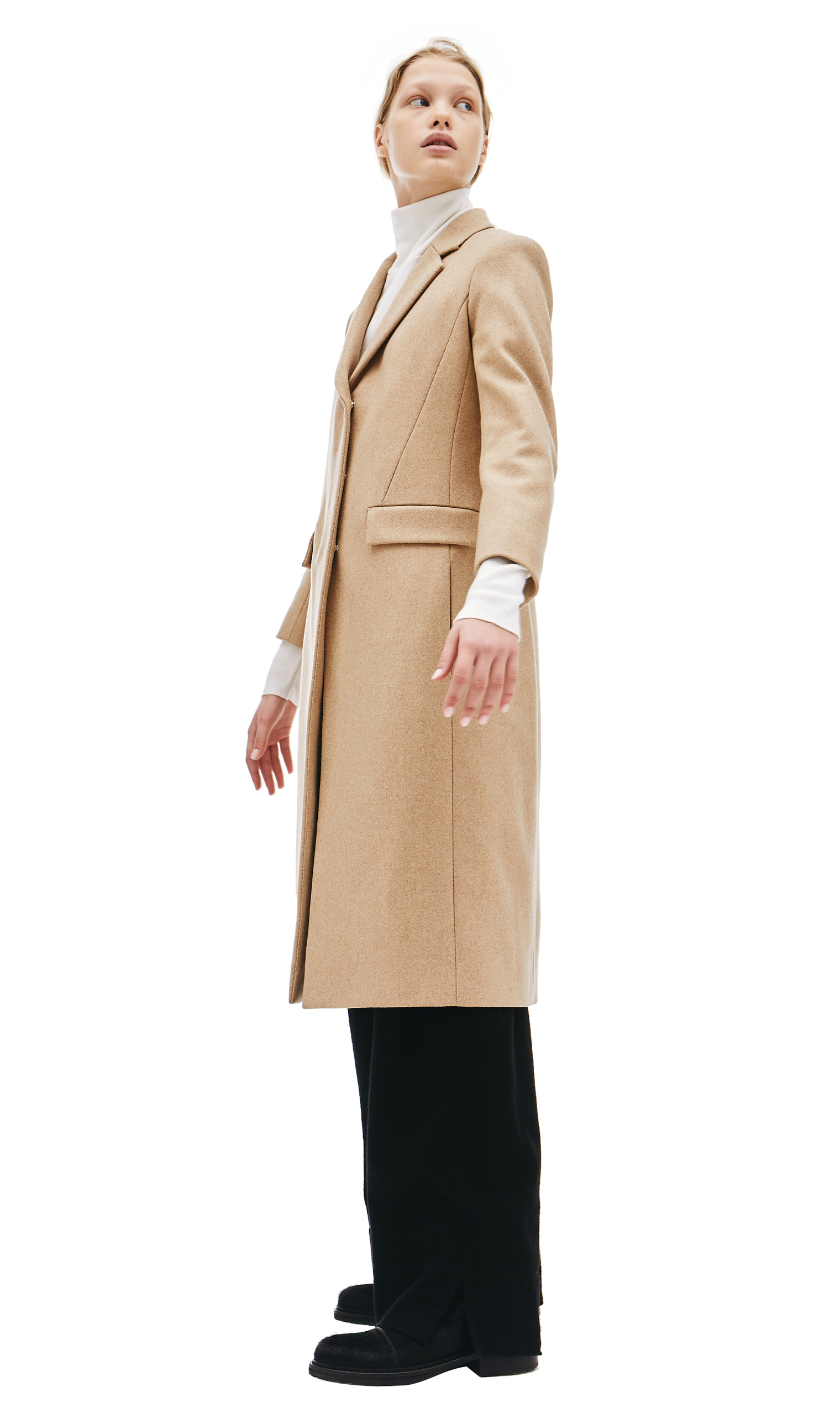 The Row Beige Wool Coat