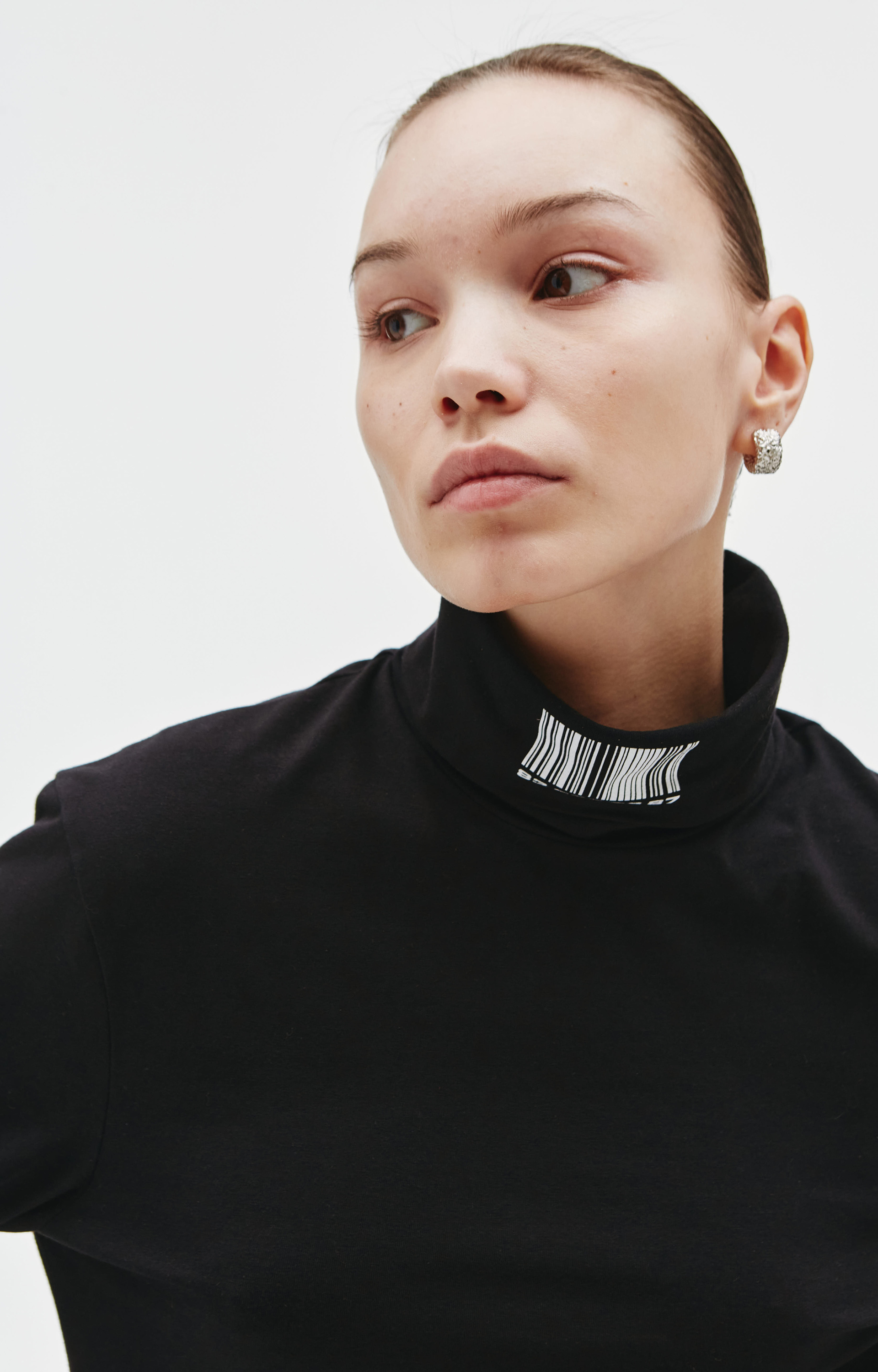 VTMNTS Black logo turtleneck