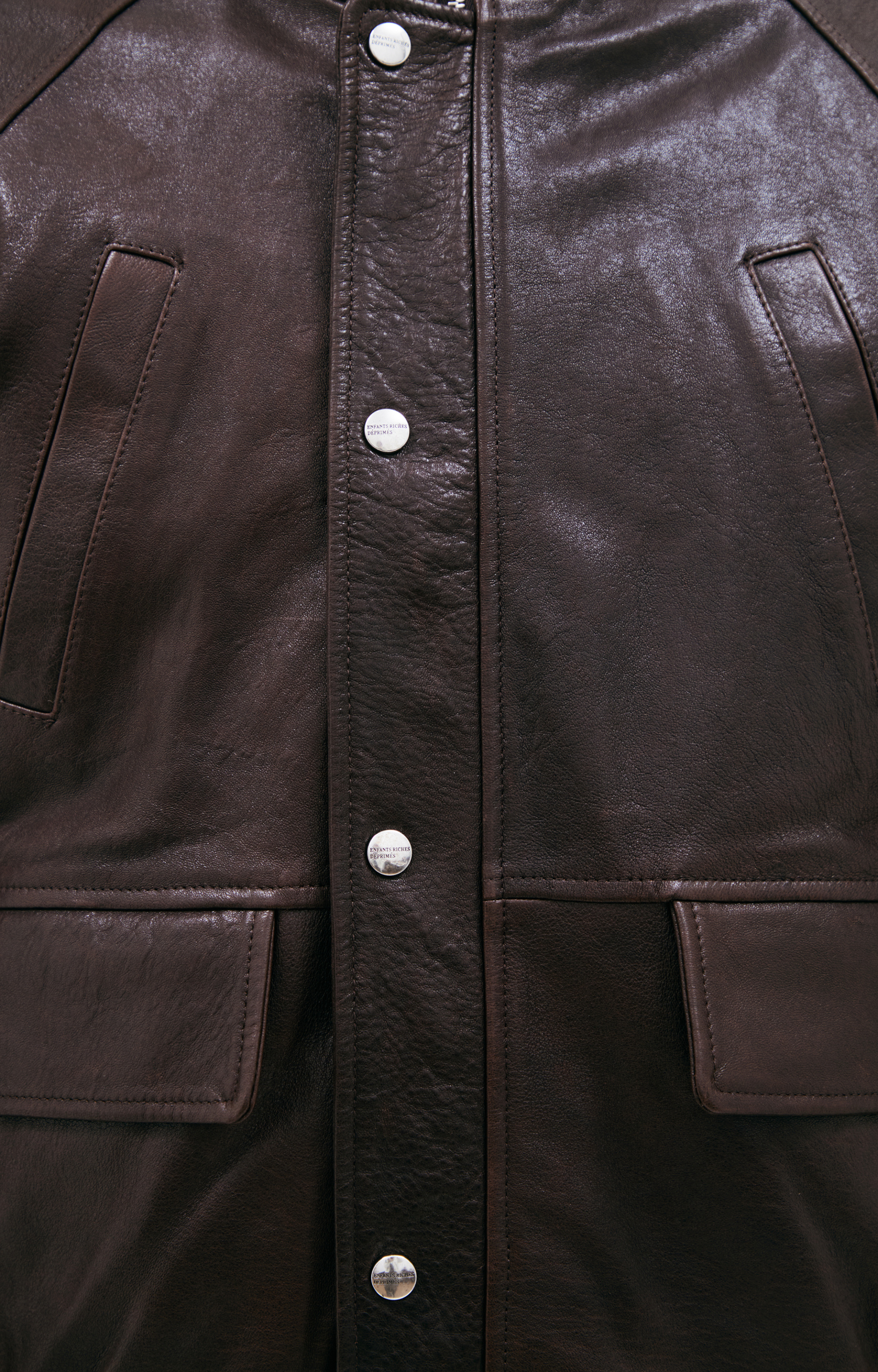 Enfants Riches Déprimés Leather jacket with a zipper
