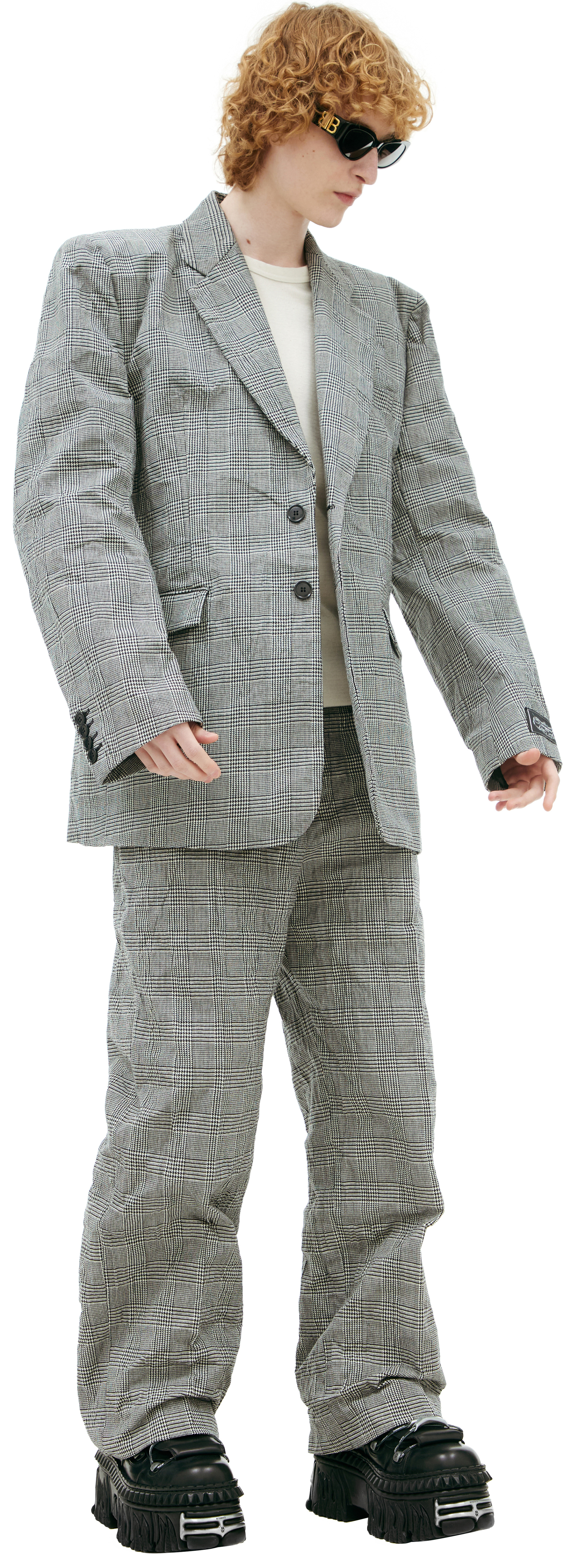 VETEMENTS Single-breasted plaid jacket