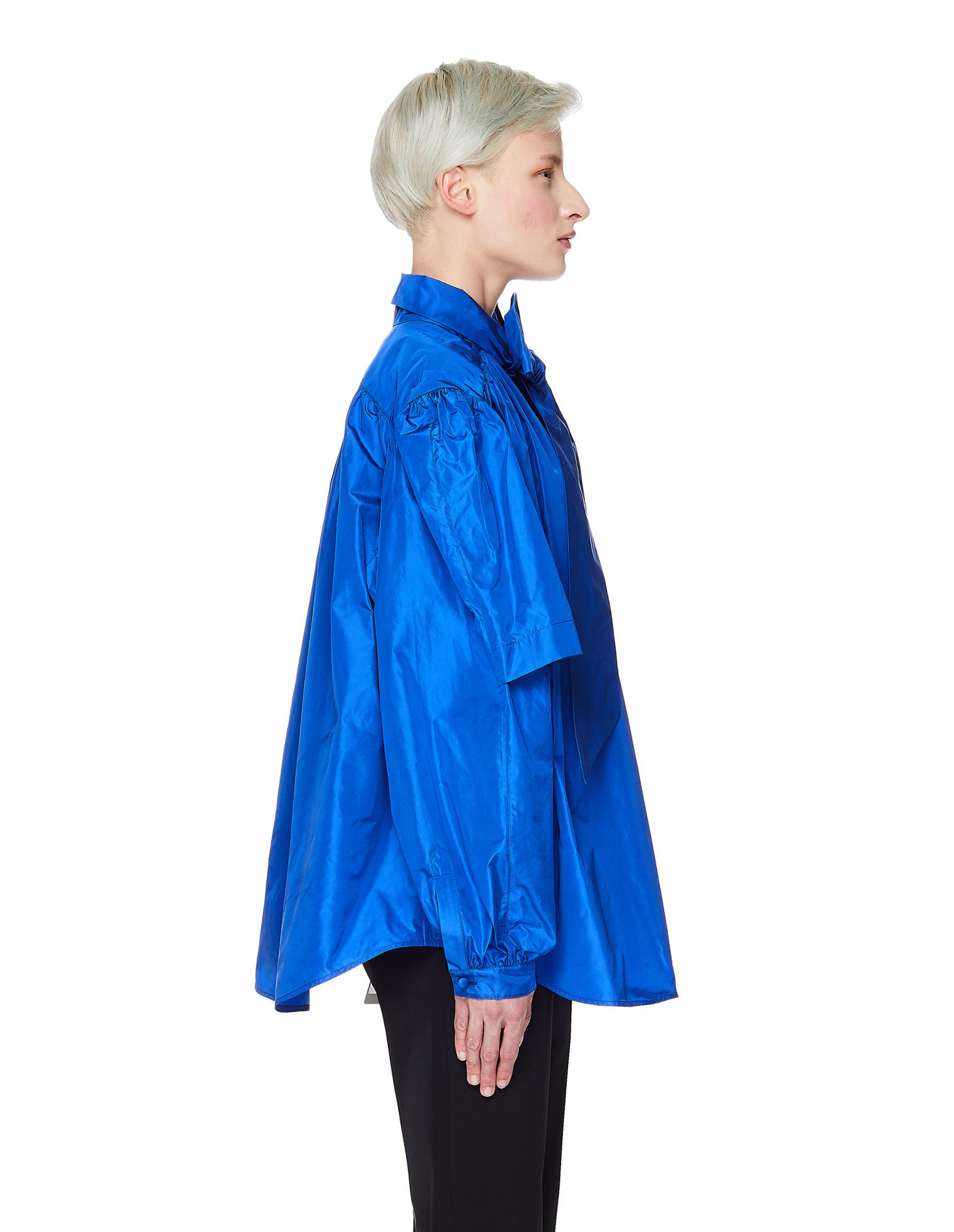 Balenciaga Шелковая блузка Double с бантом
