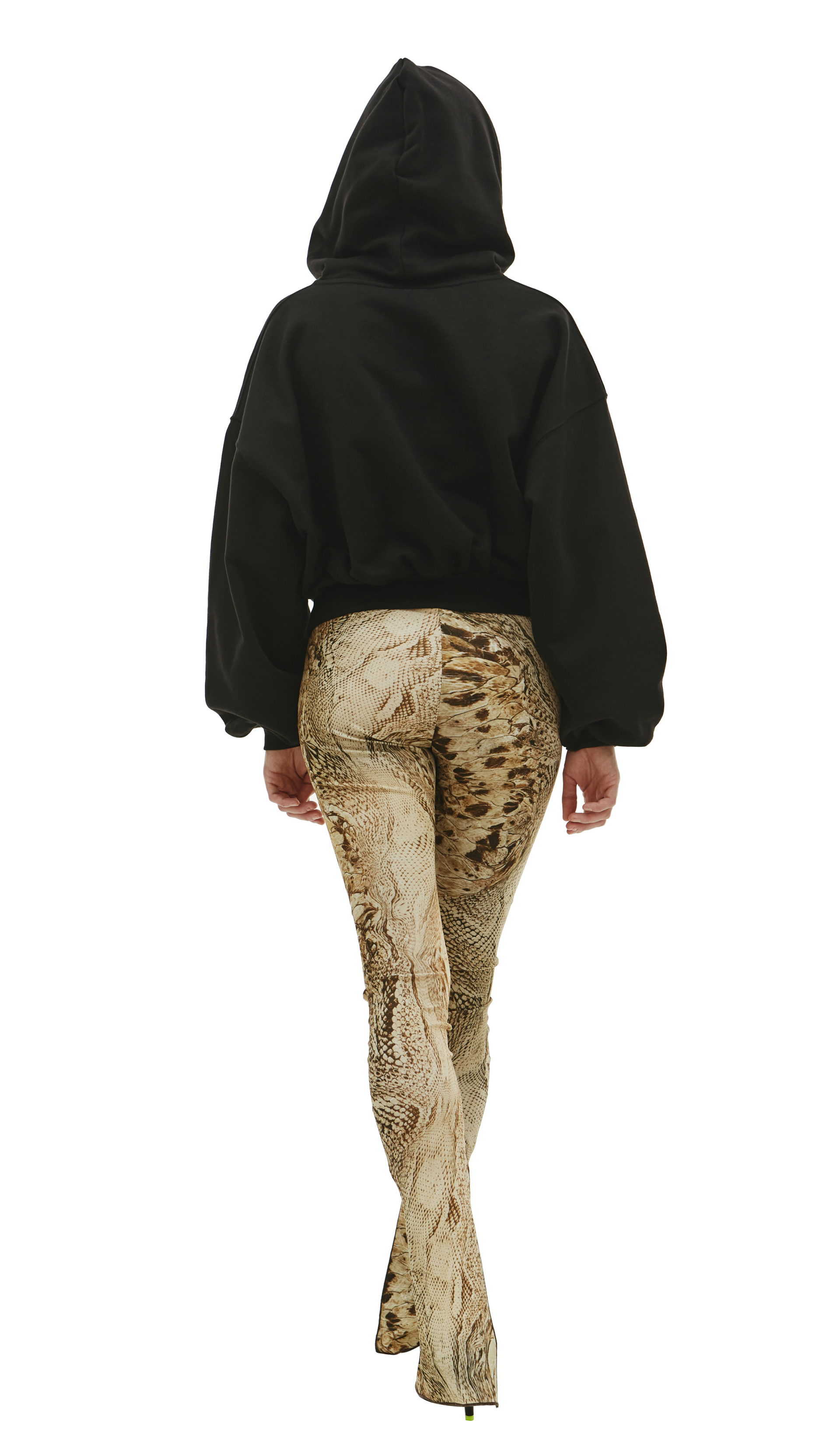 Blumarine Black cropped hoodie