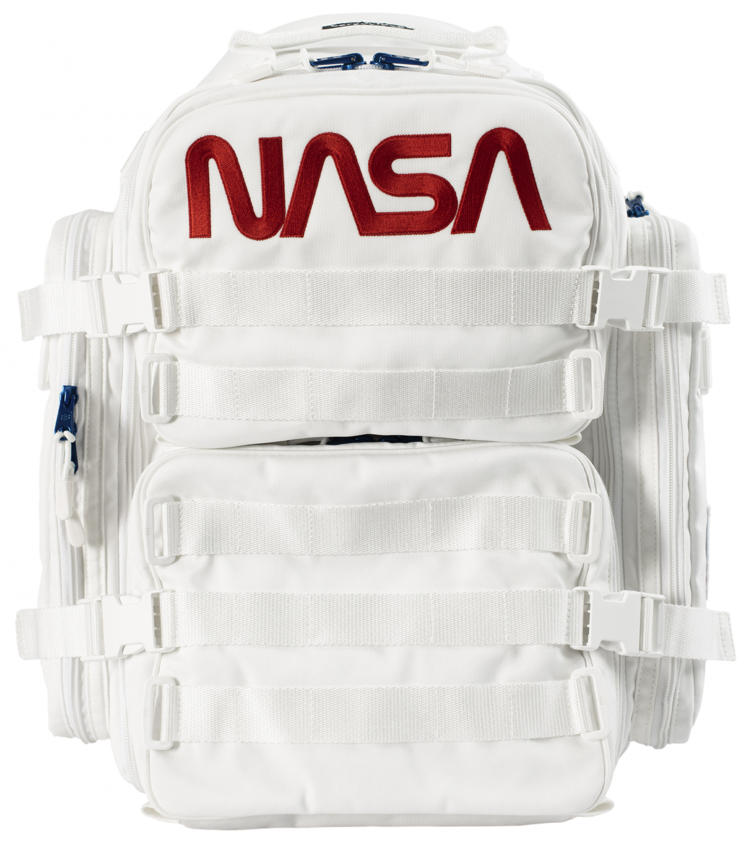 Balenciaga White Space Backpack in embroidered NASA