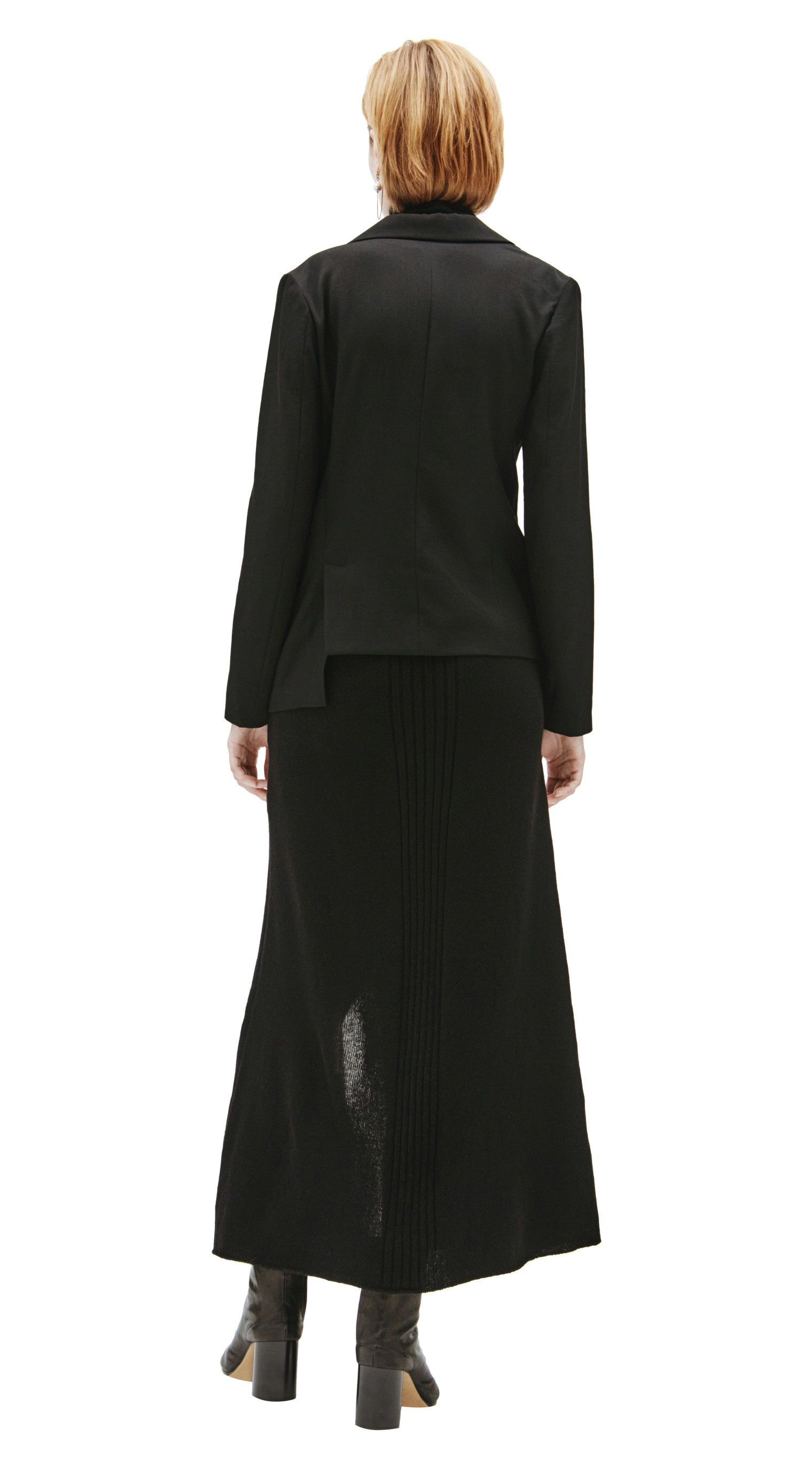 Y\'s Black asymmetrical wool blazer
