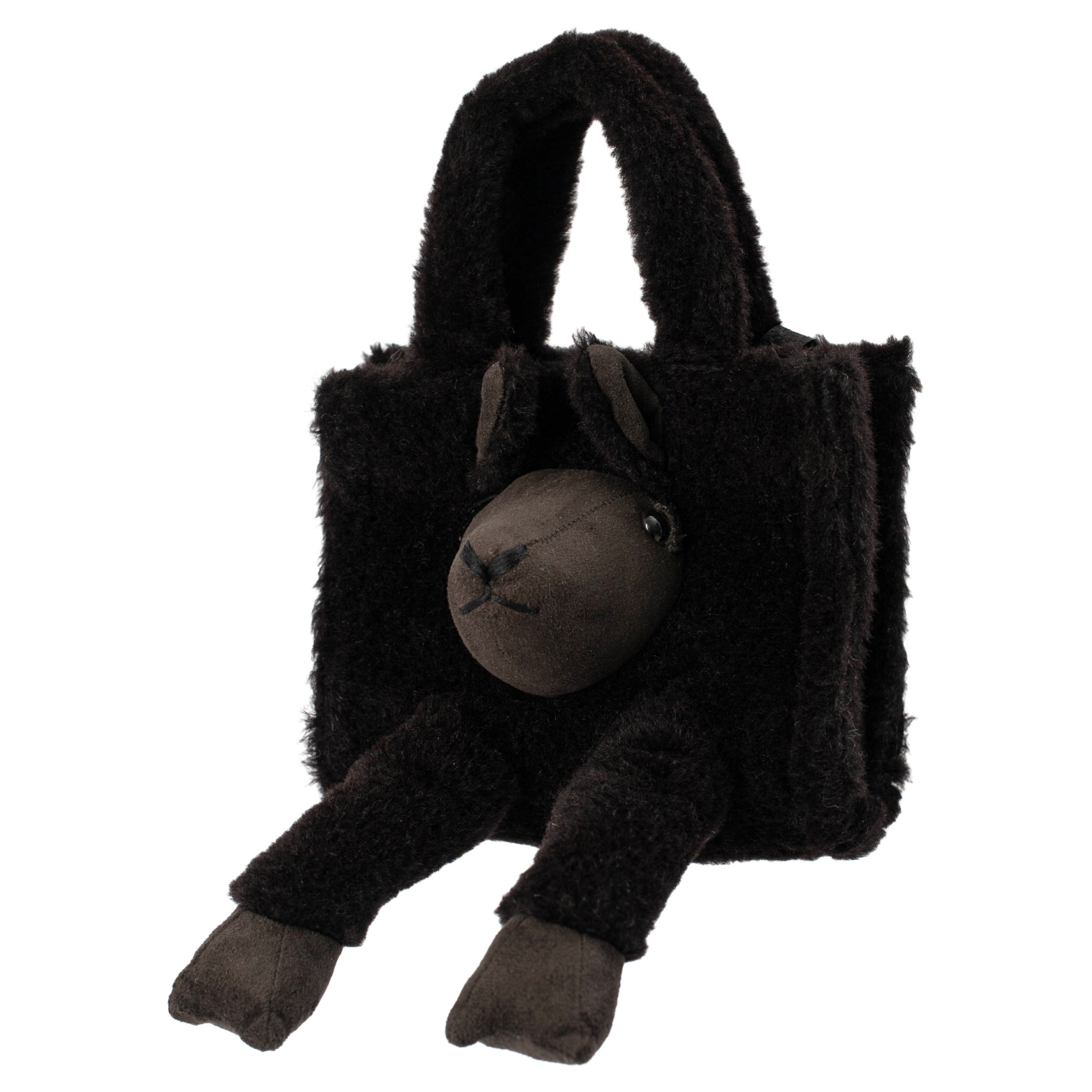 Doublet Black Alpaca Wool Bag