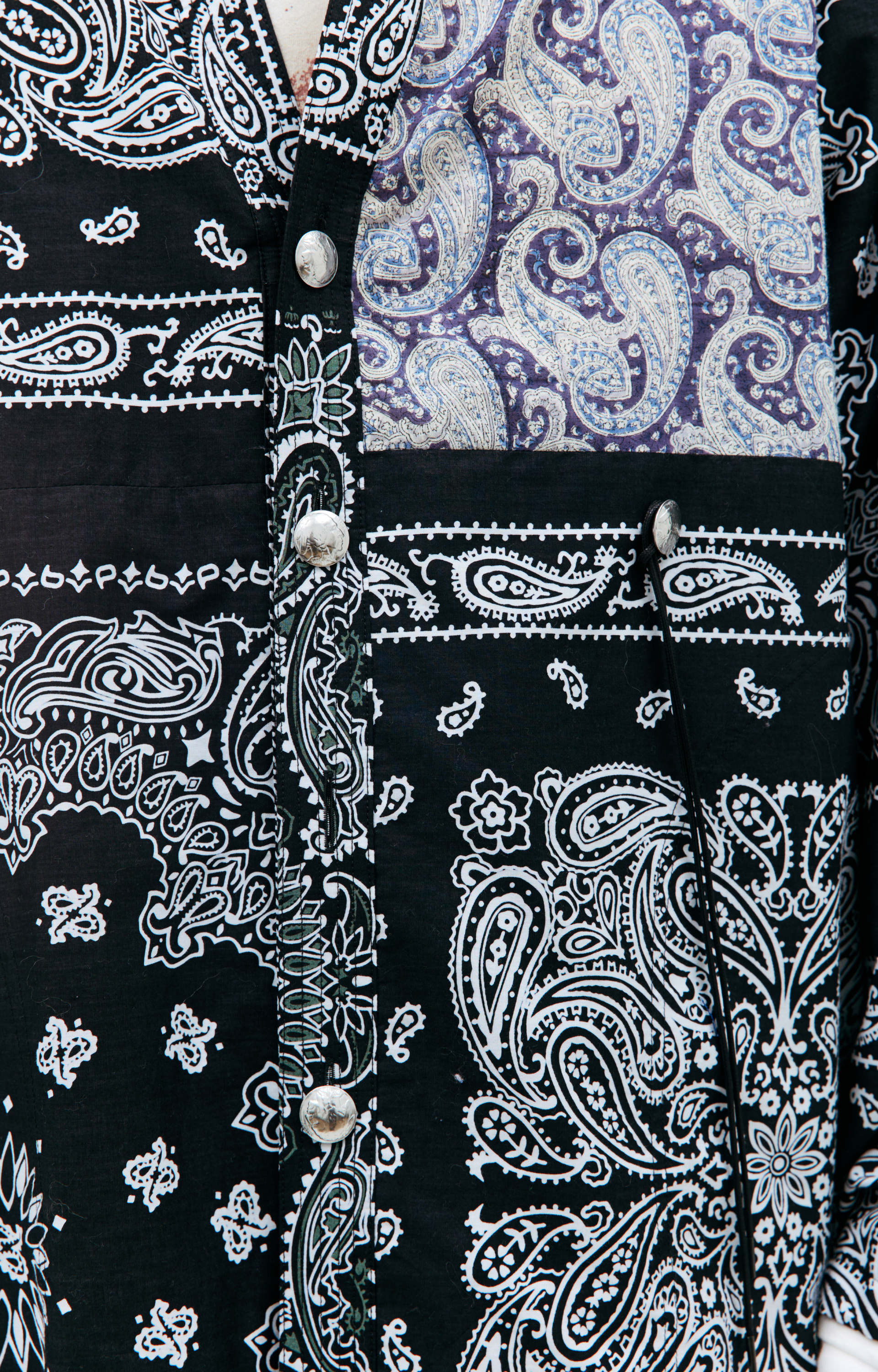 Children of the discordance Bandana patchwork shirt