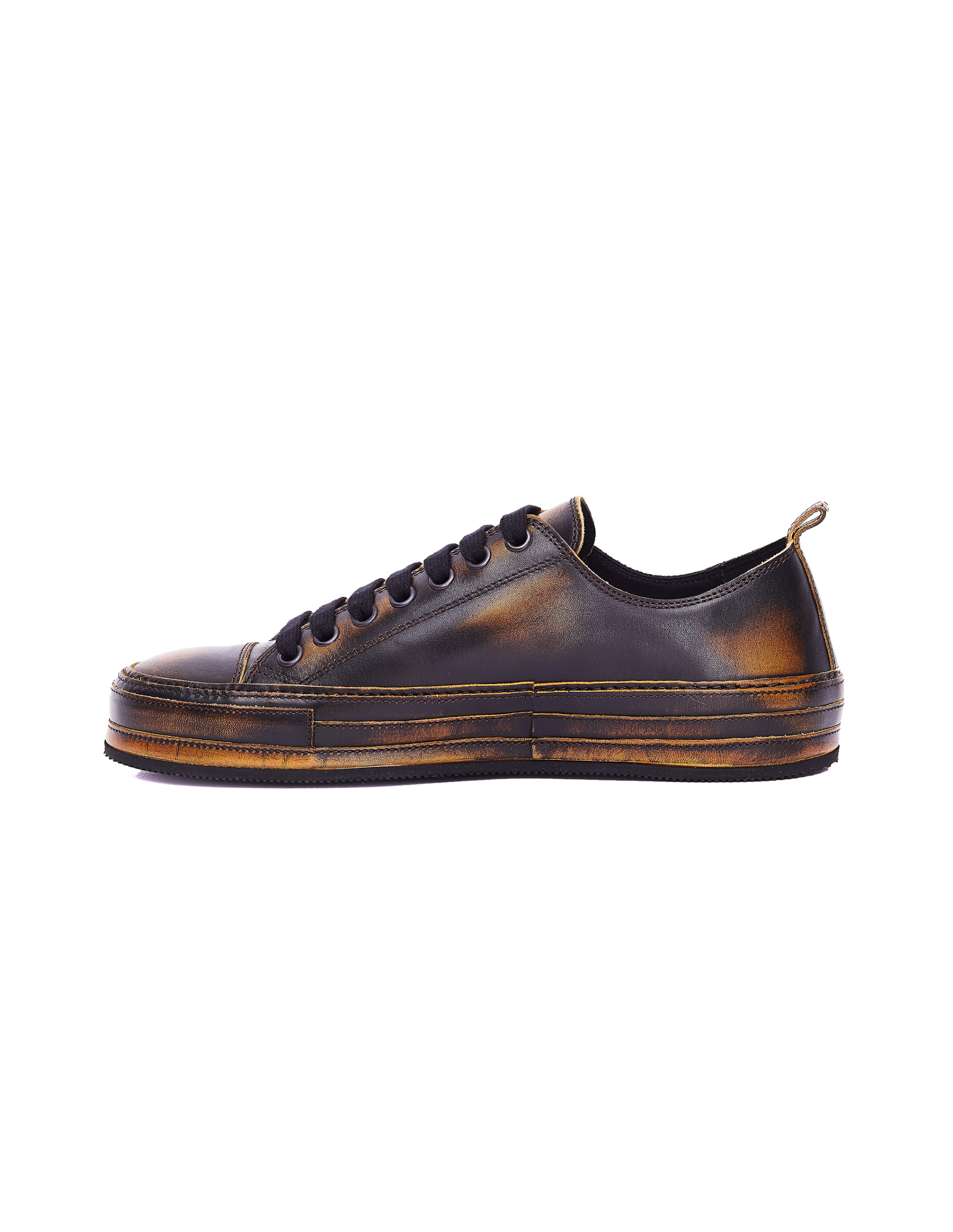 Ann Demeulemeester Brown Leather Sneakers