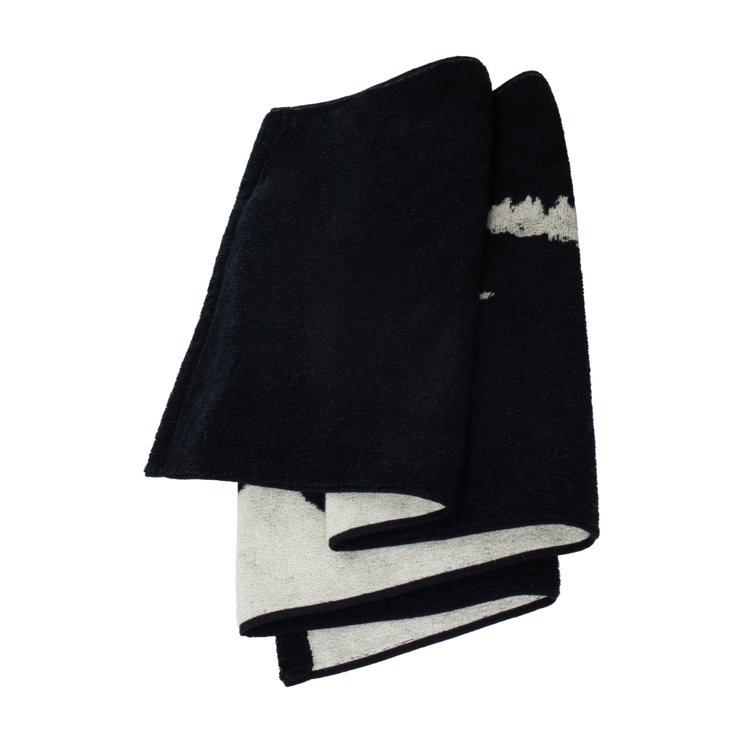 Yohji Yamamoto Double-sided logo towel