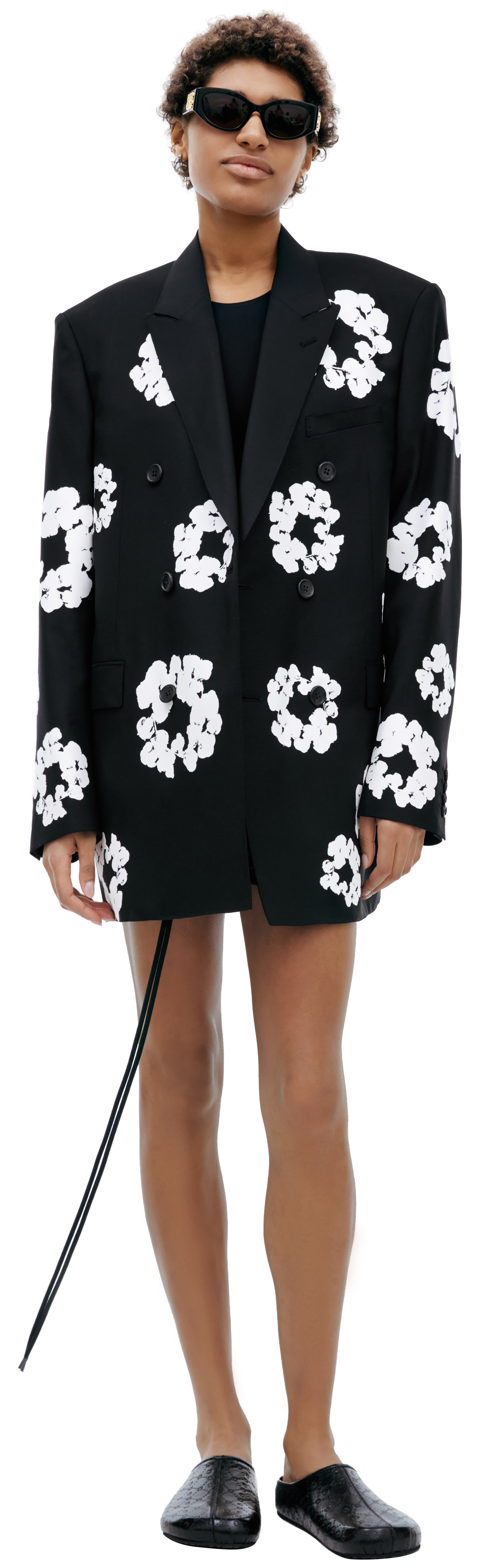 Saint Mxxxxxx Double-breasted monoprint jacket