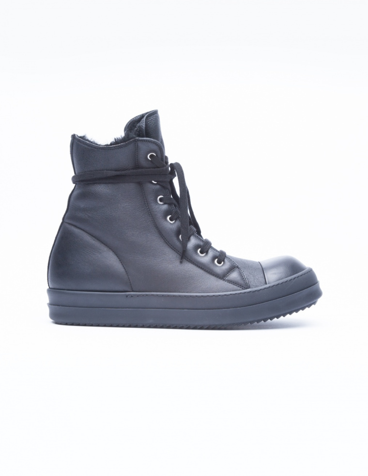 Rick Owens Fur lined sneakers