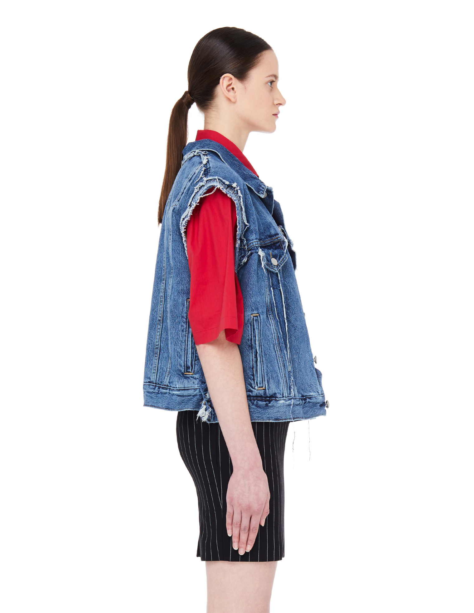 VETEMENTS Жилет из выстиранного денима