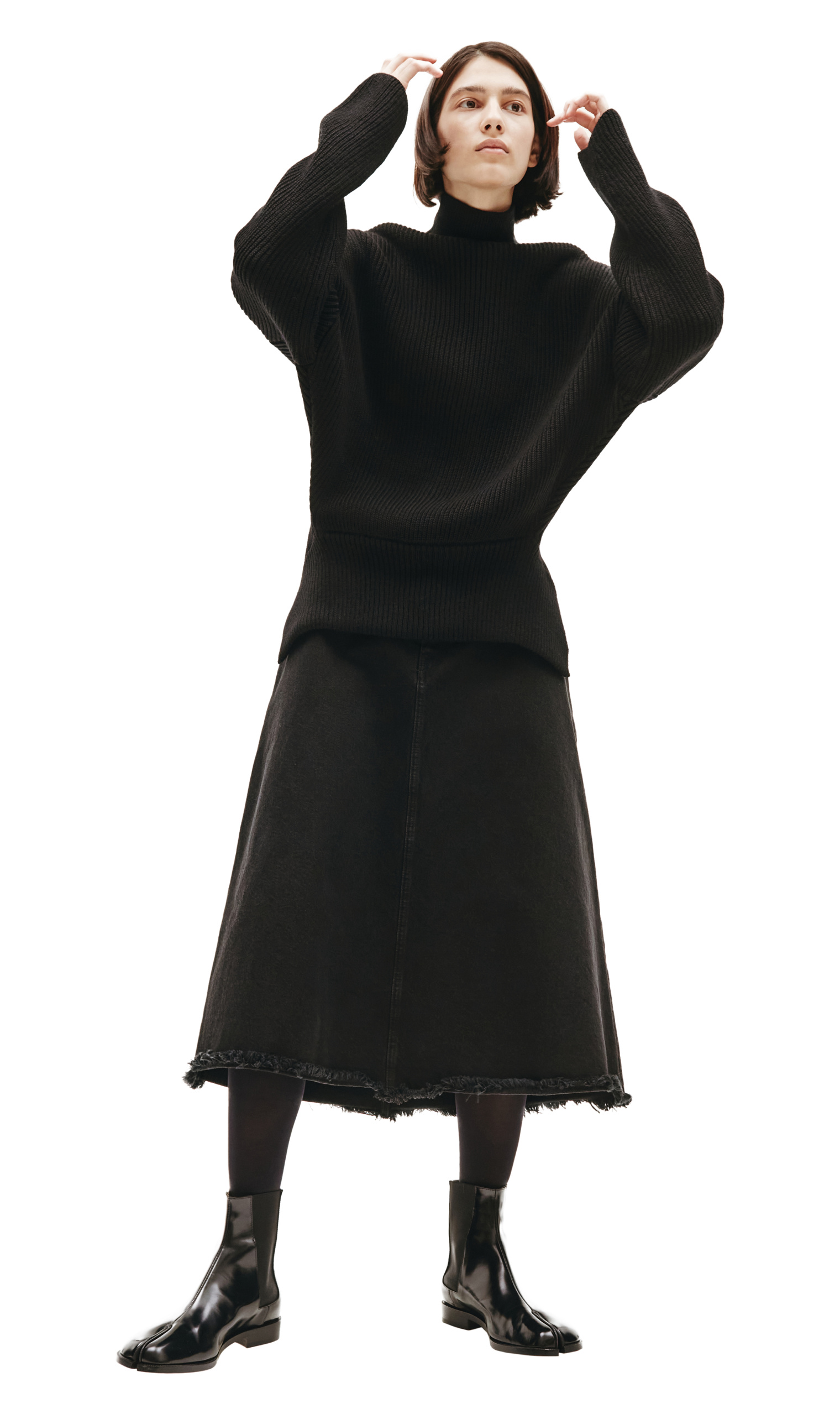 Balenciaga Black Wool Upside Down Sweater