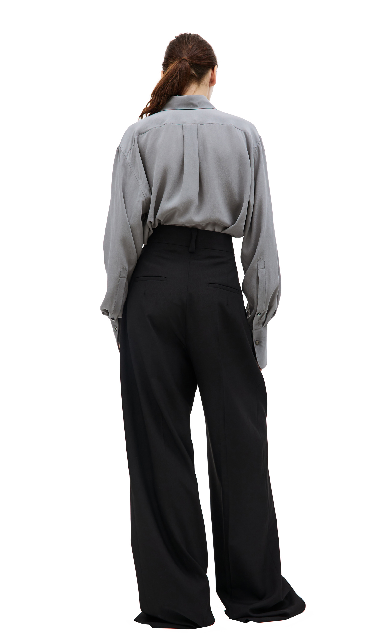 QUIRA Black relaxed trousers