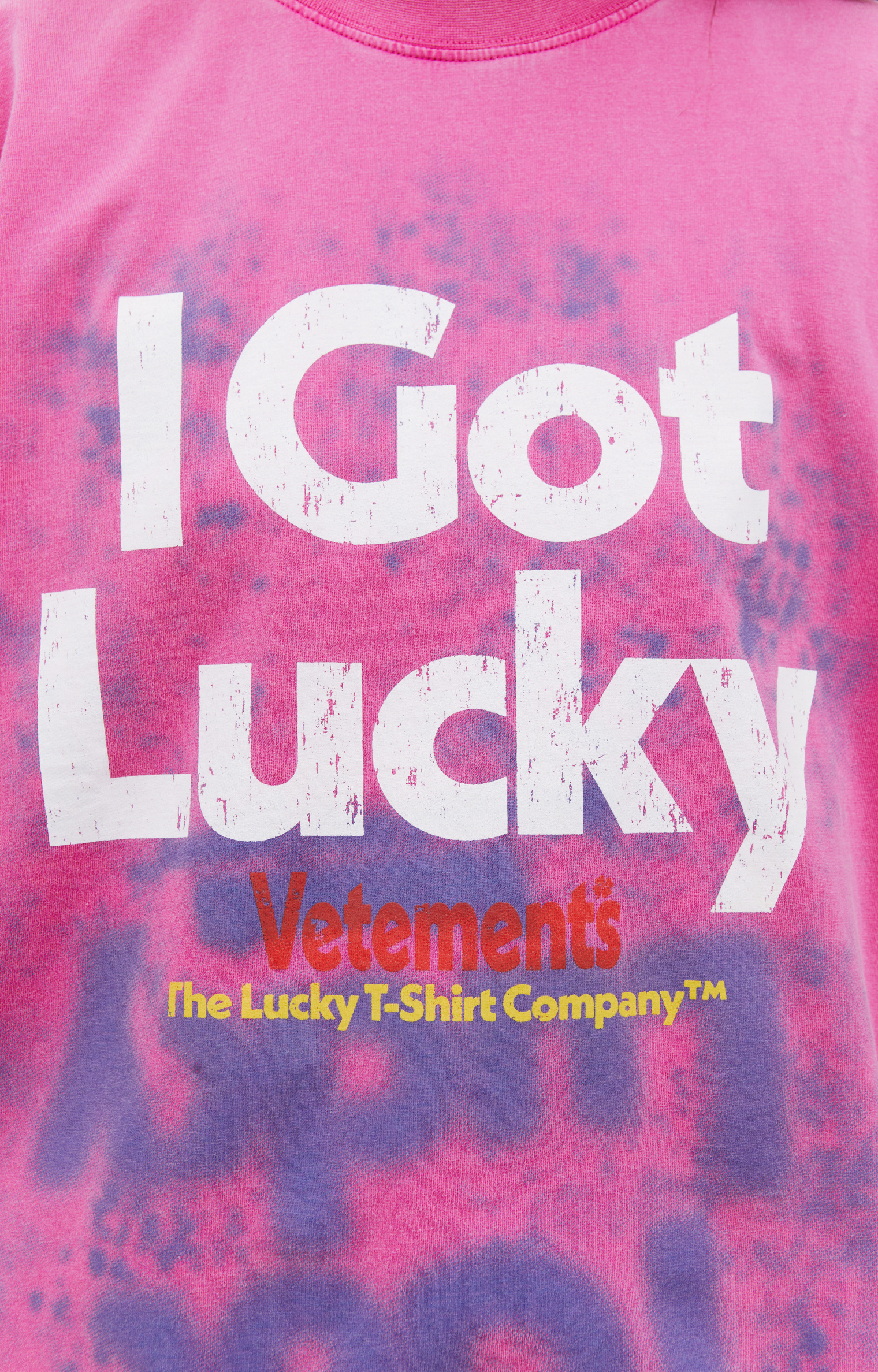VETEMENTS Оверсайз футболка \'I got Lucky\'