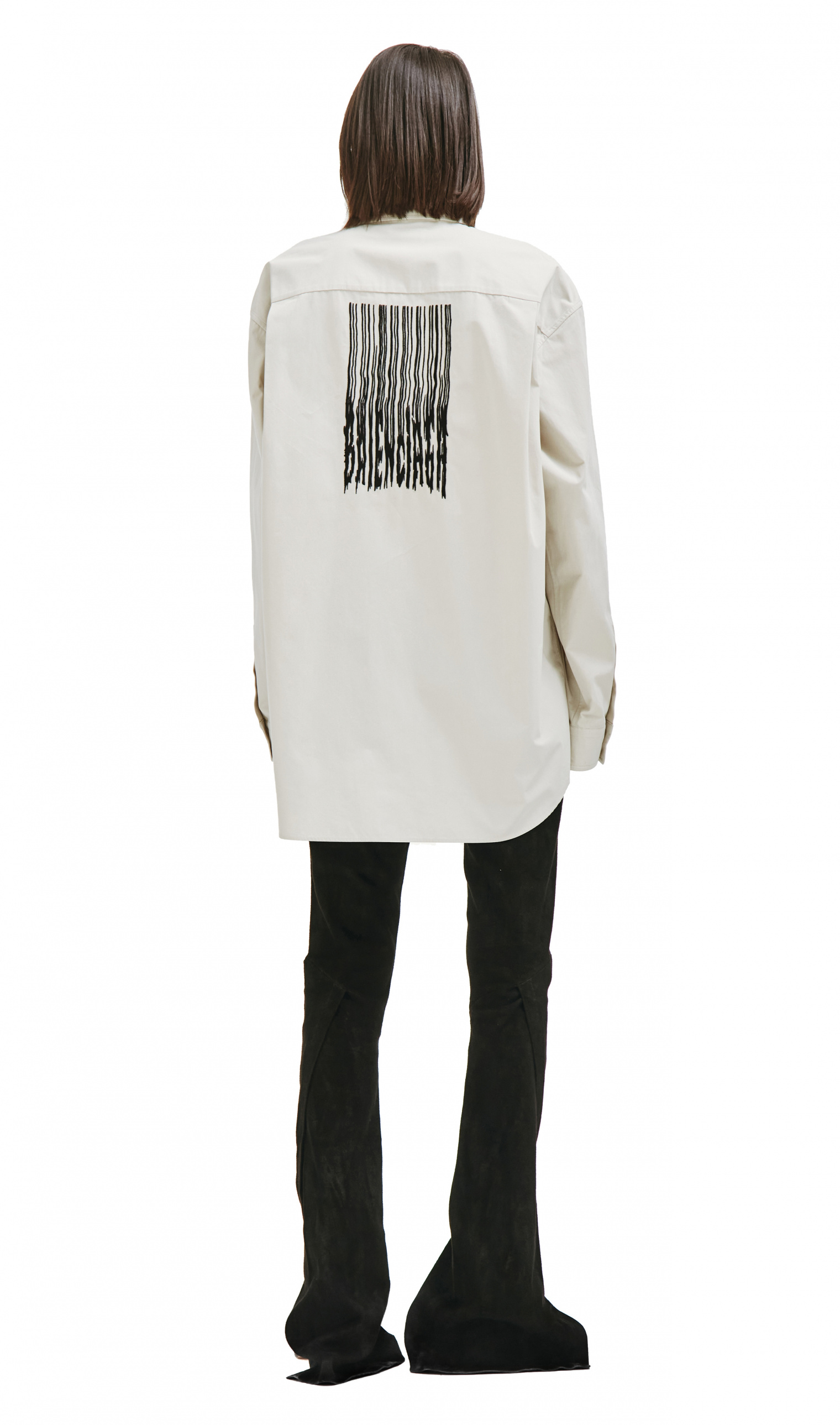 Balenciaga Бежевая рубашка с принтом