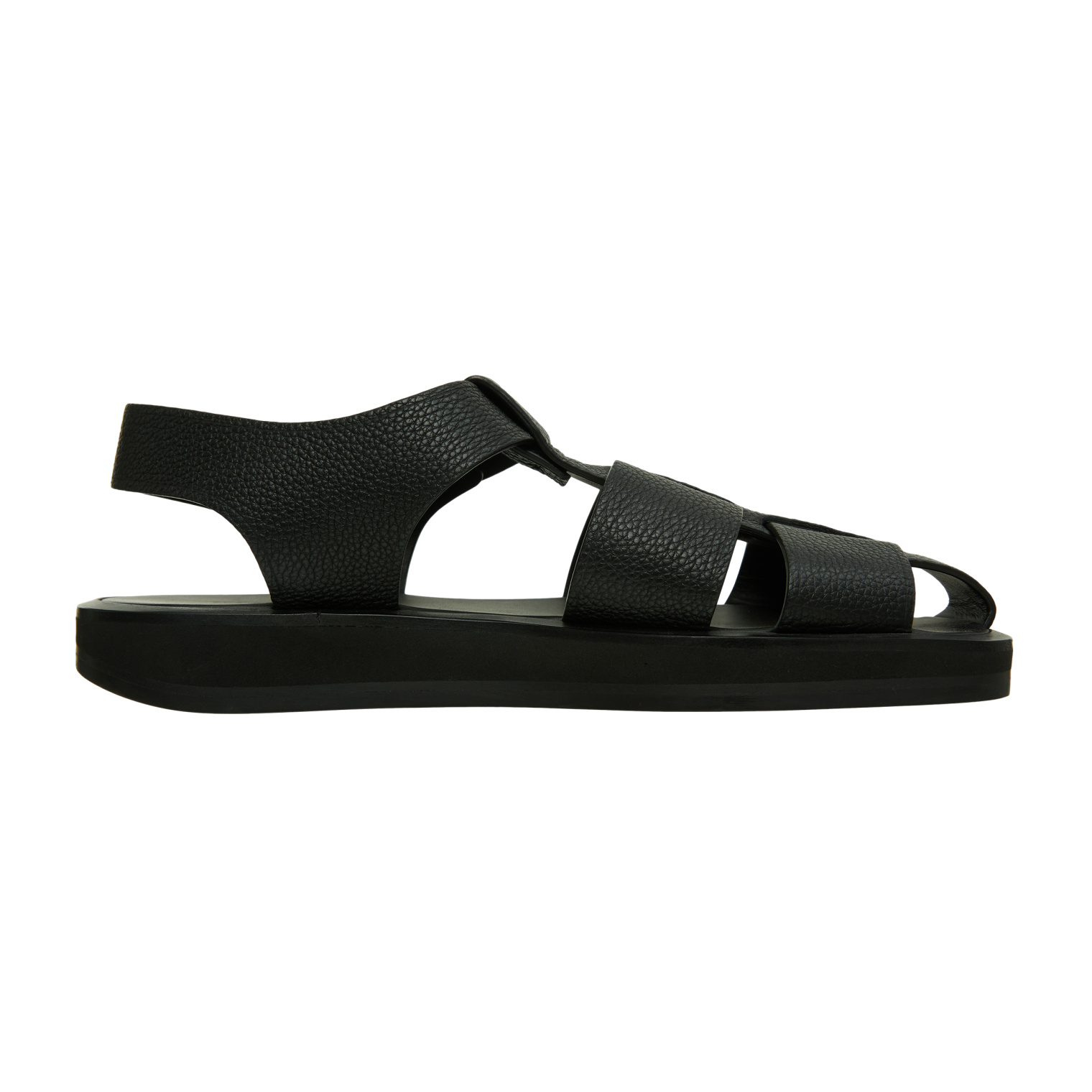 The Row Black leather sandals