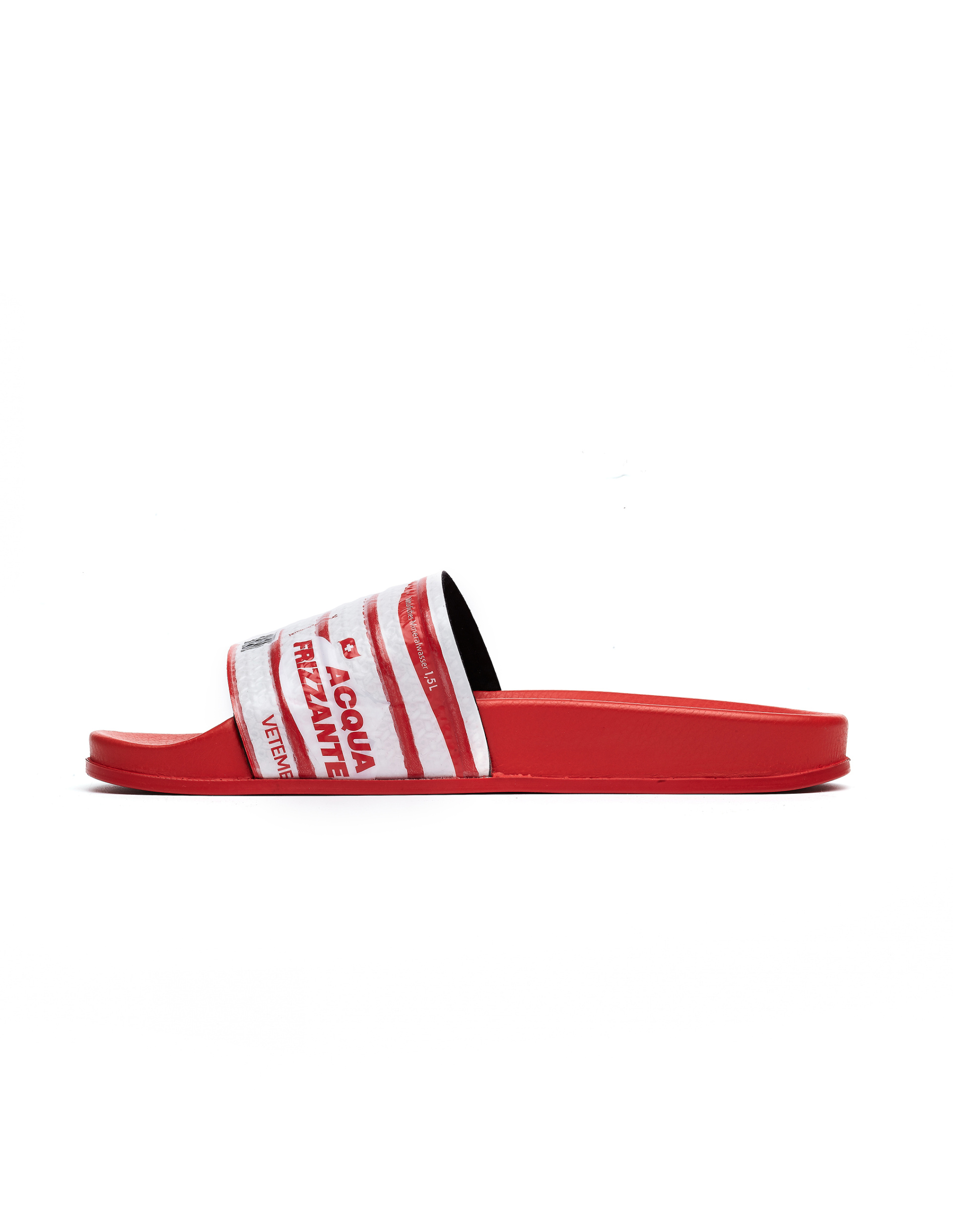 VETEMENTS Red Printed Slides