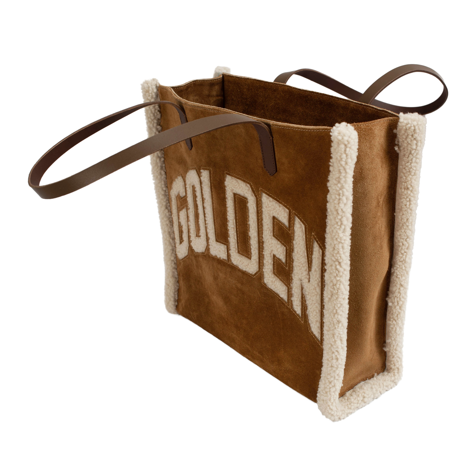 Golden Goose Shearling Logo Tote Bag