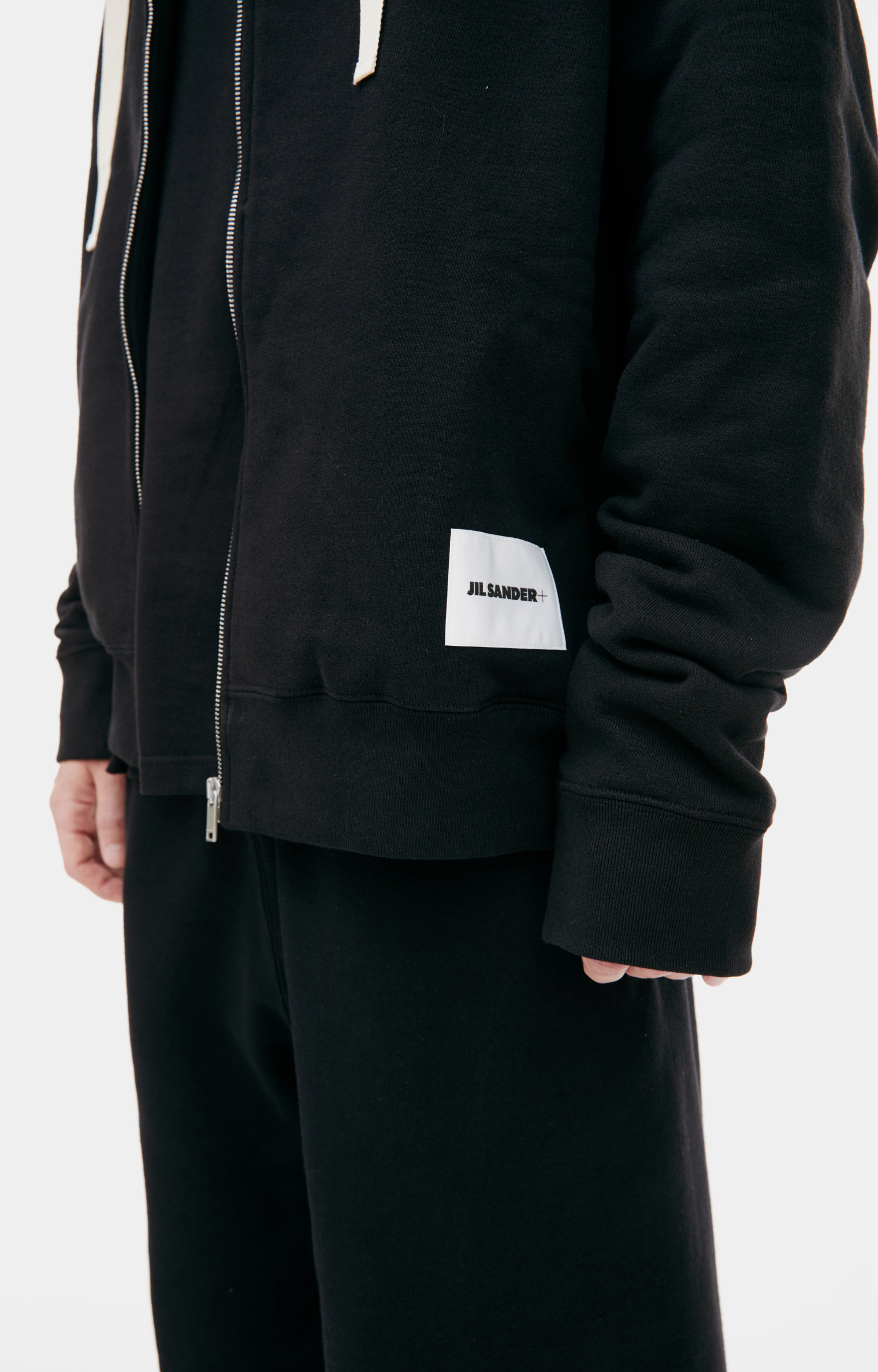 Jil Sander Black zip up hoodie