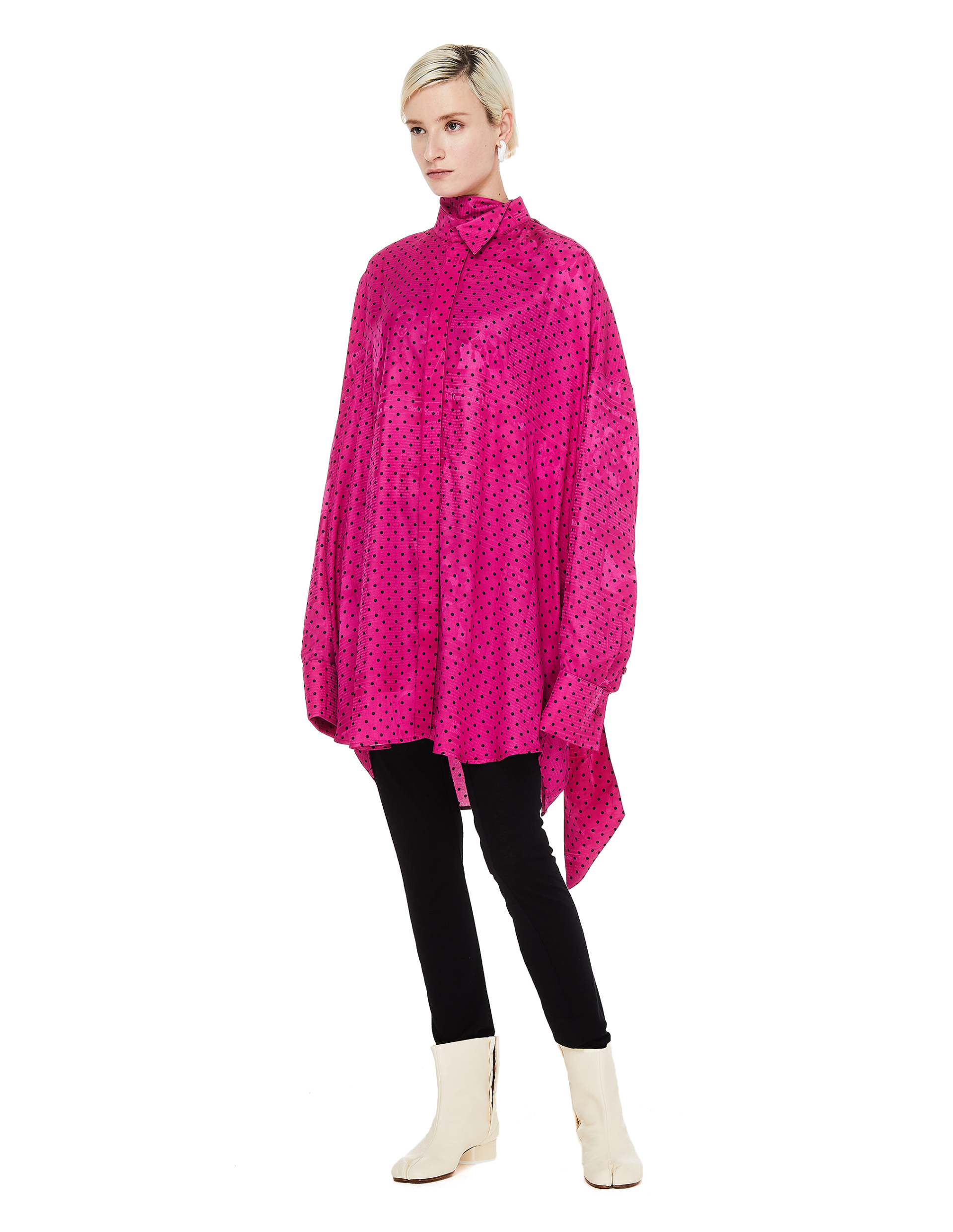 Balenciaga Pink Polka Dot Shirt