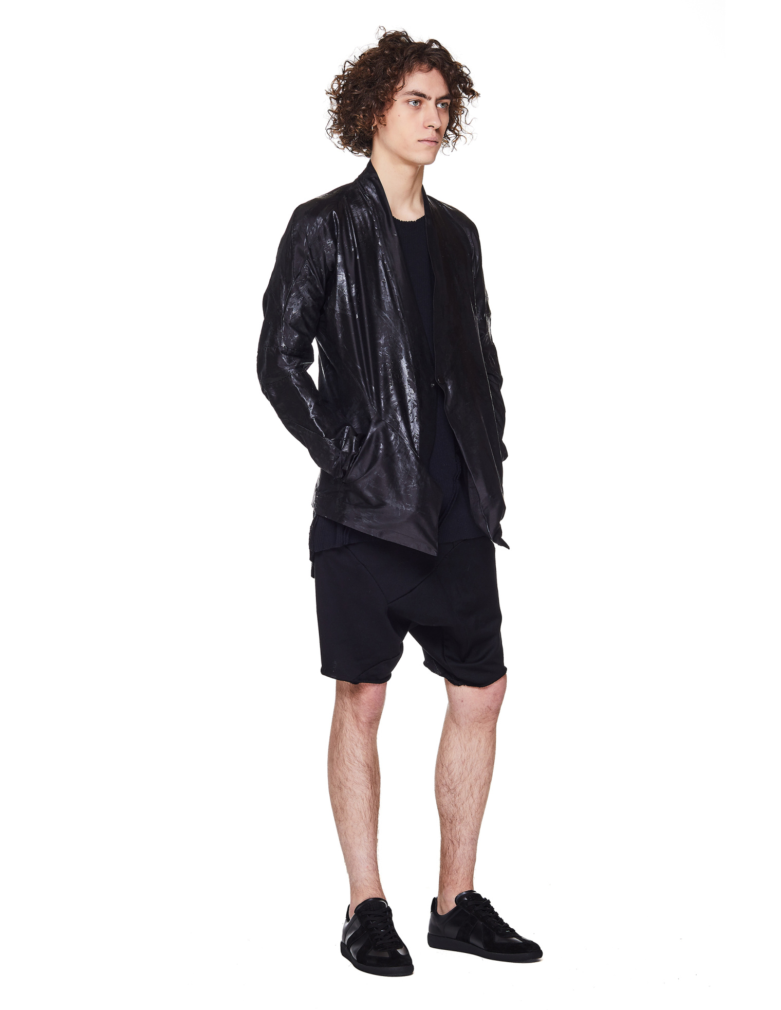 Leon Emanuel Blanck Black Cotton Jersey Shorts