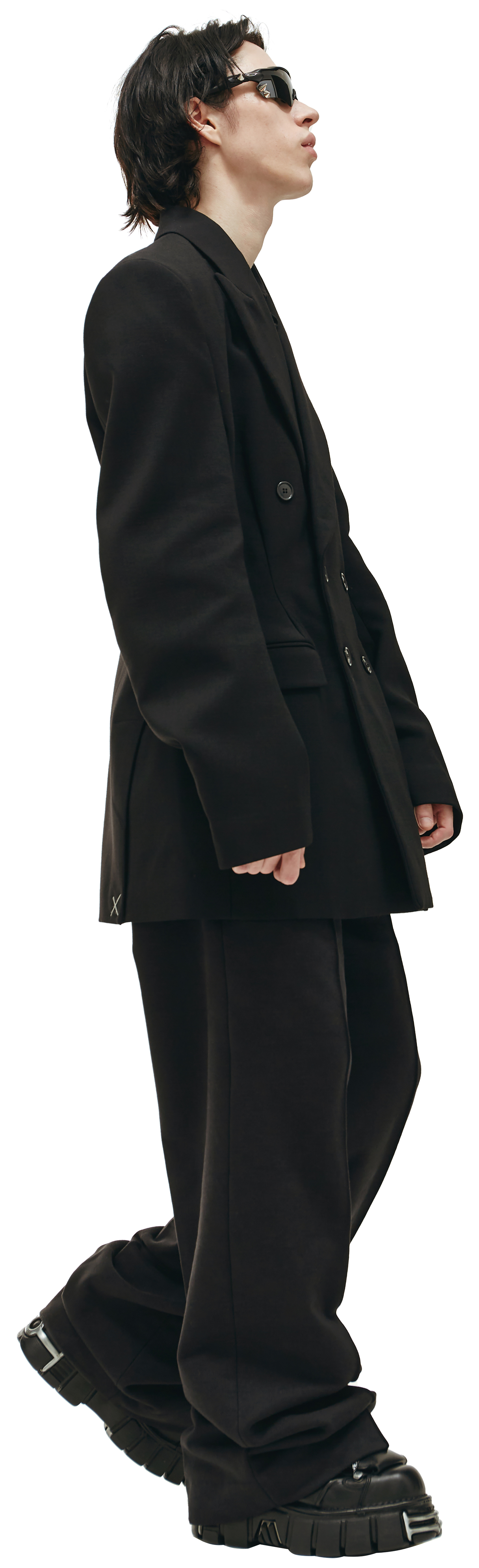 VETEMENTS Wool reconstructed blazer