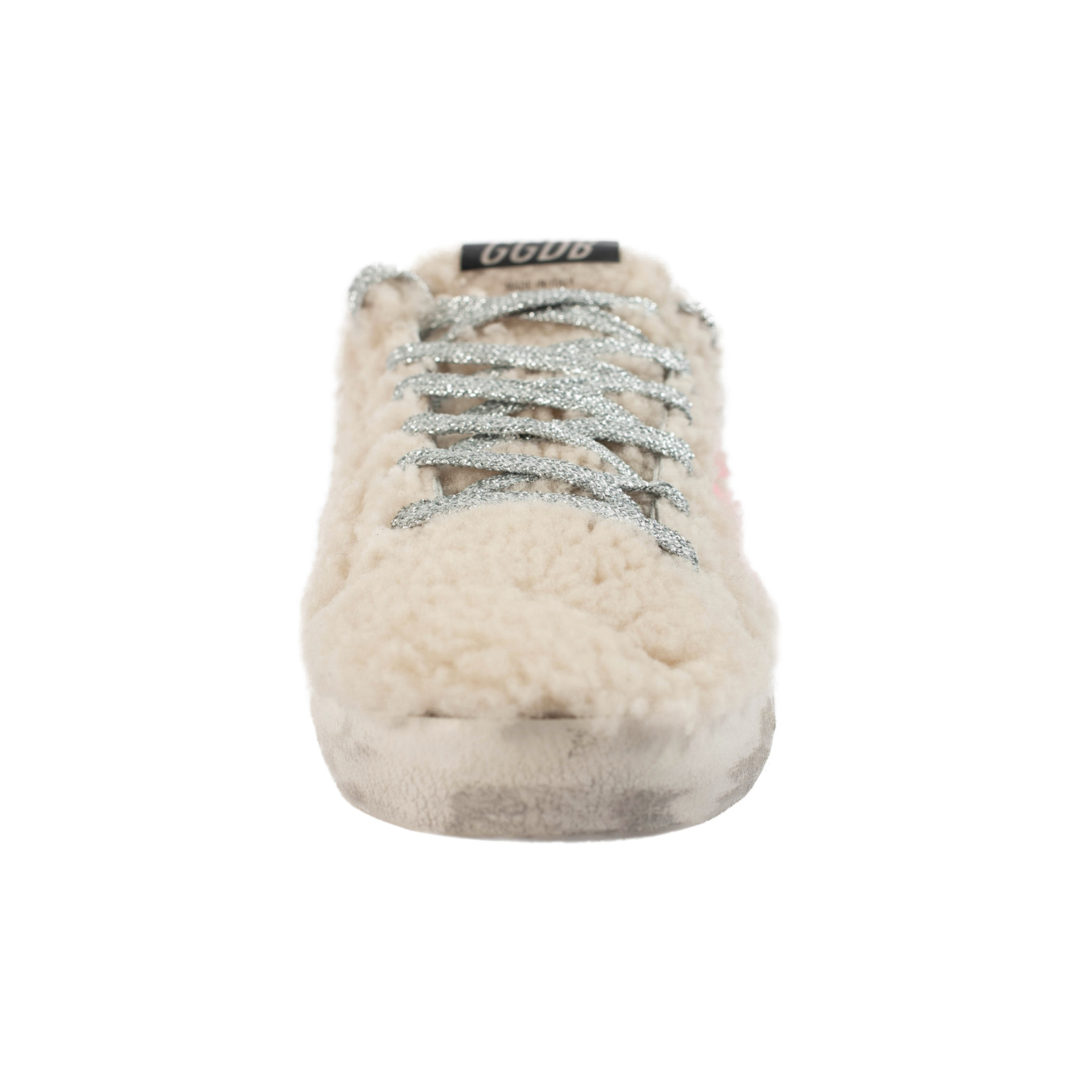 Golden Goose Бежевые кеды Superstar из натуральной овчины