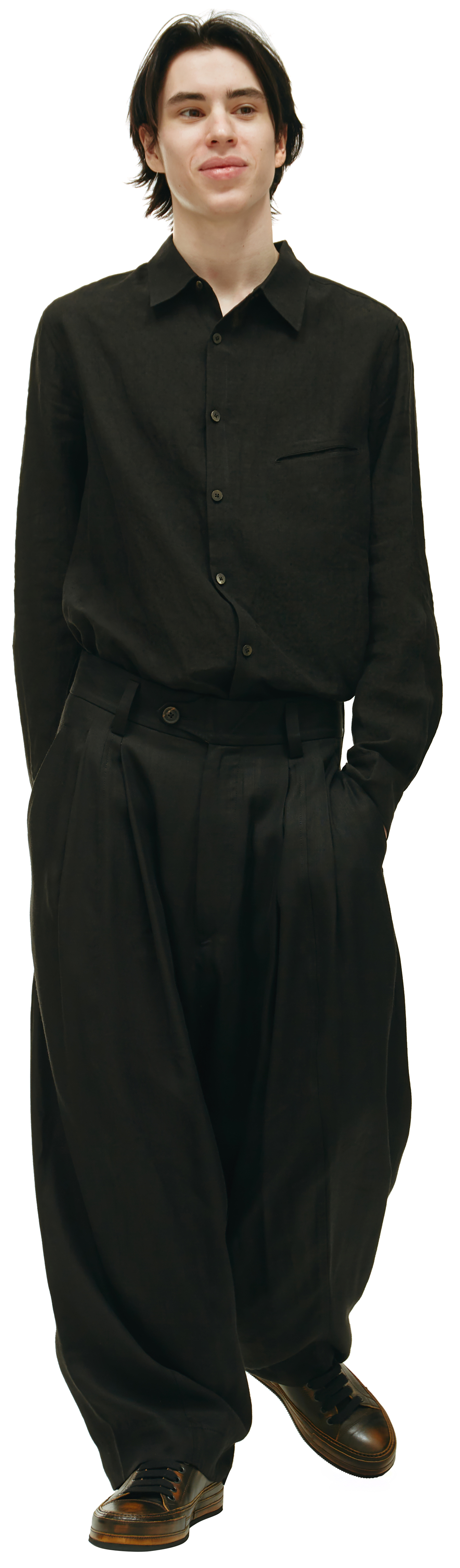 Ziggy Chen Black wide pants