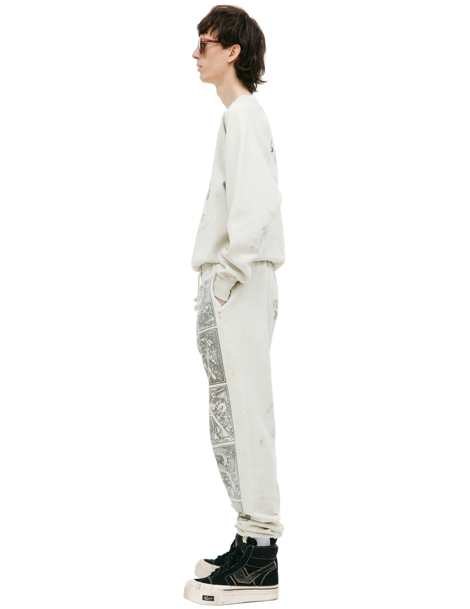 Saint Michael Beige printed pants
