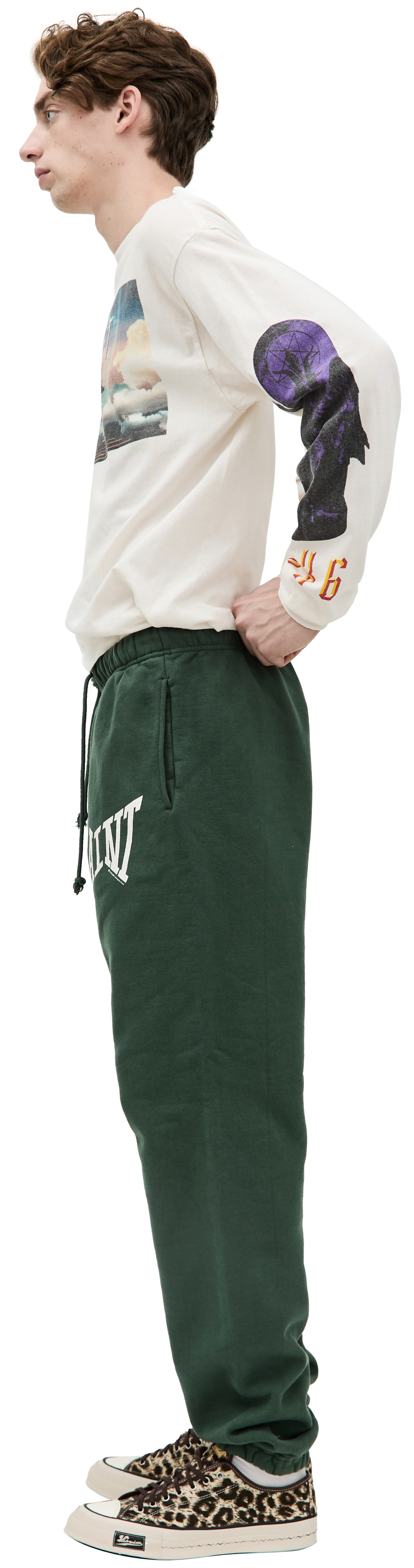 Saint Mxxxxxx Green logo sweatpants