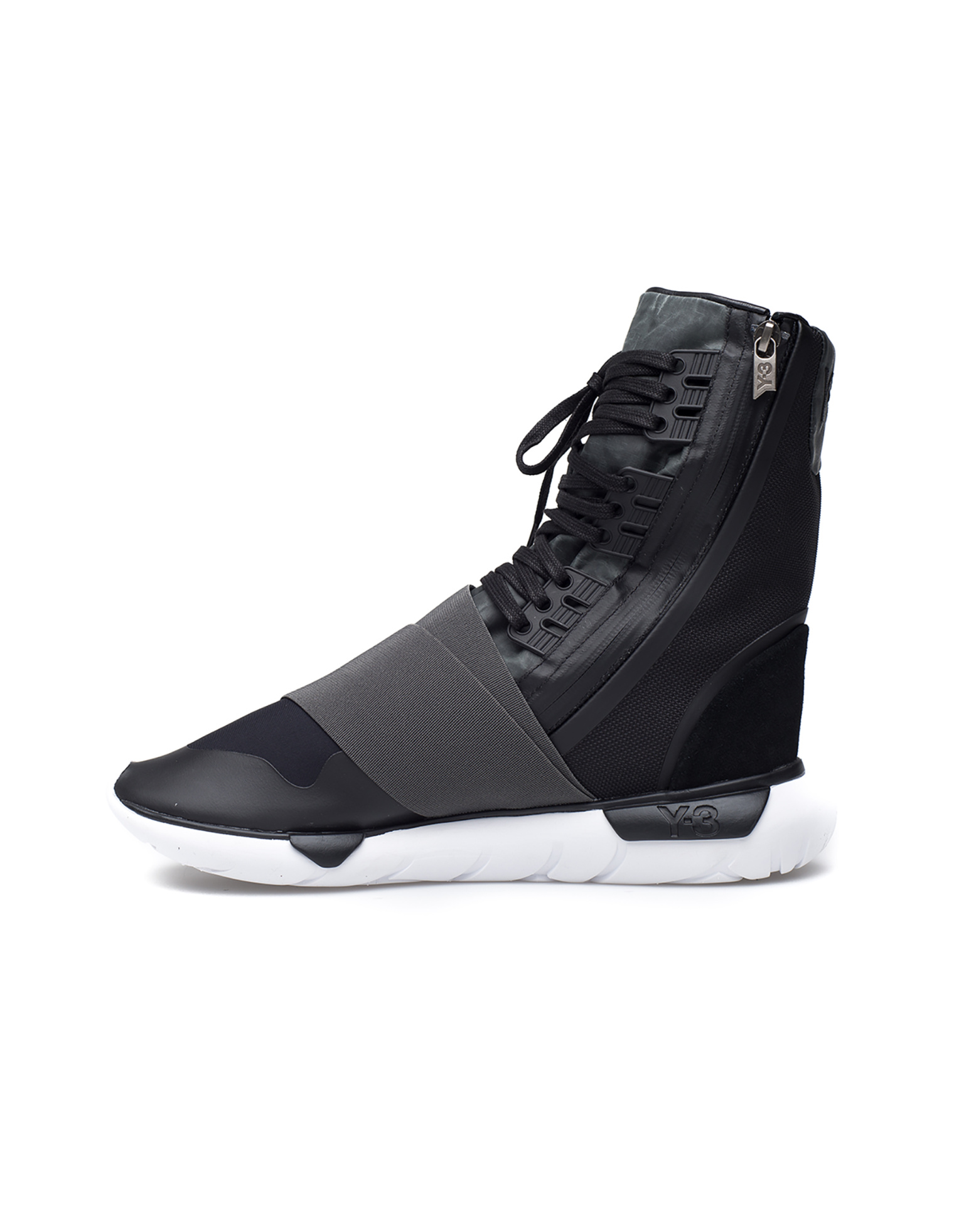 Y-3 Qasa Boot textile and leather sneakers