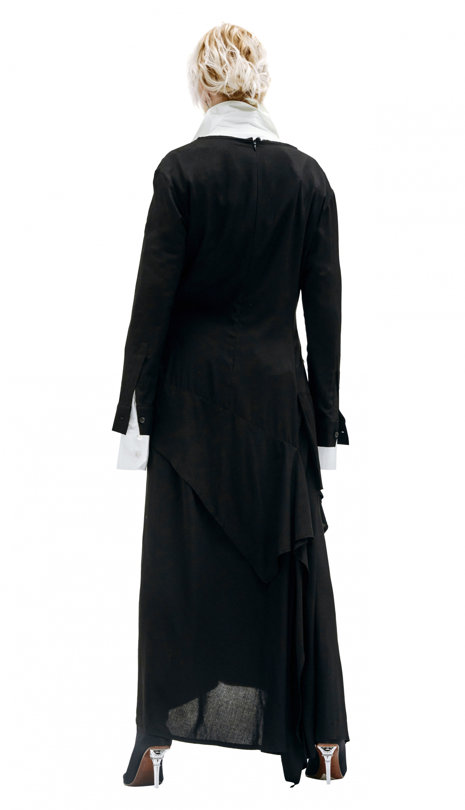 Yohji Yamamoto Платье в пол с асимметричным подолом