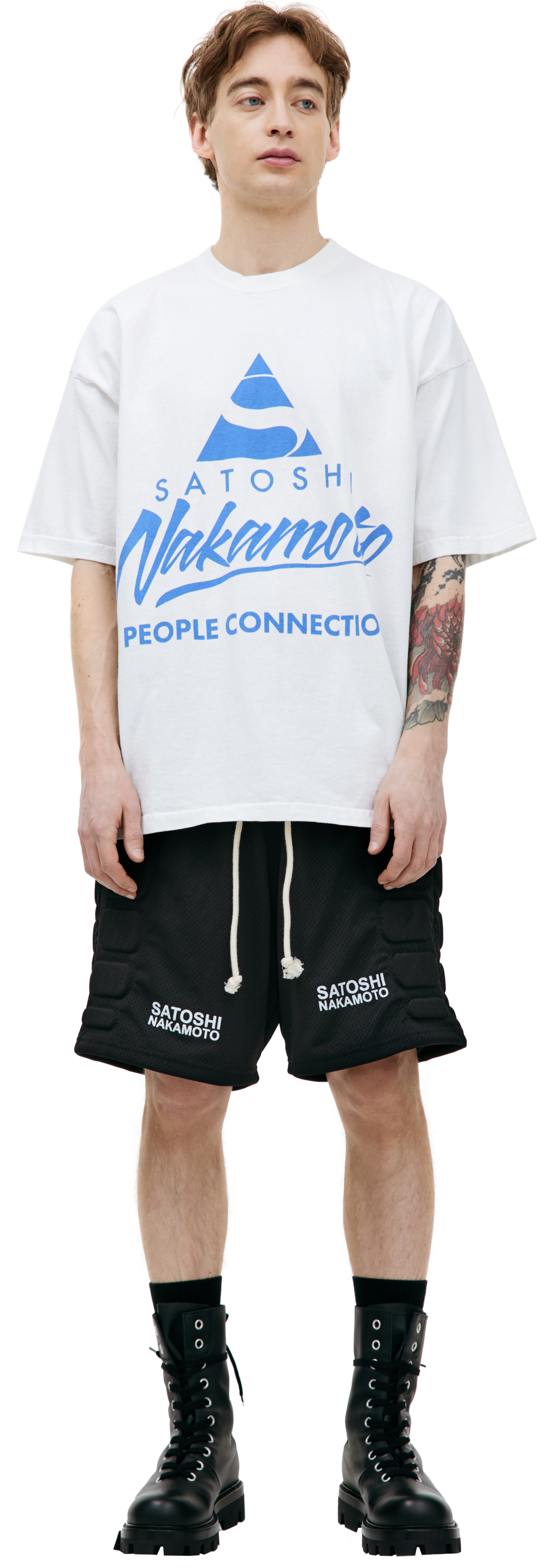 Satoshi Nakamoto Оверсайз футболка с принтом People Connection