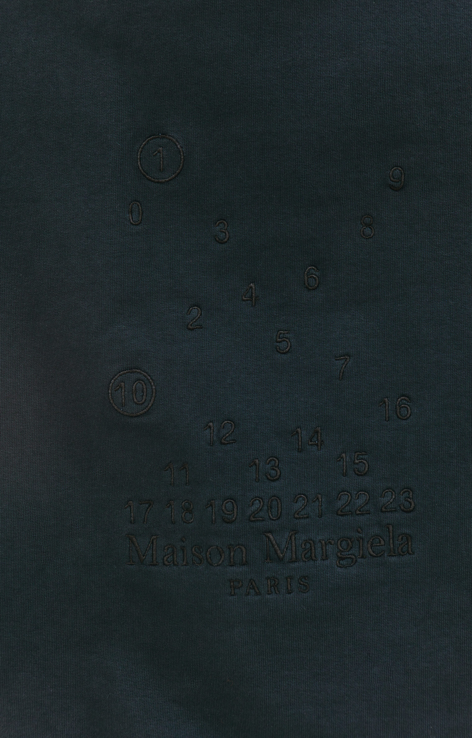 Maison Margiela Black Embroidered Hoodie