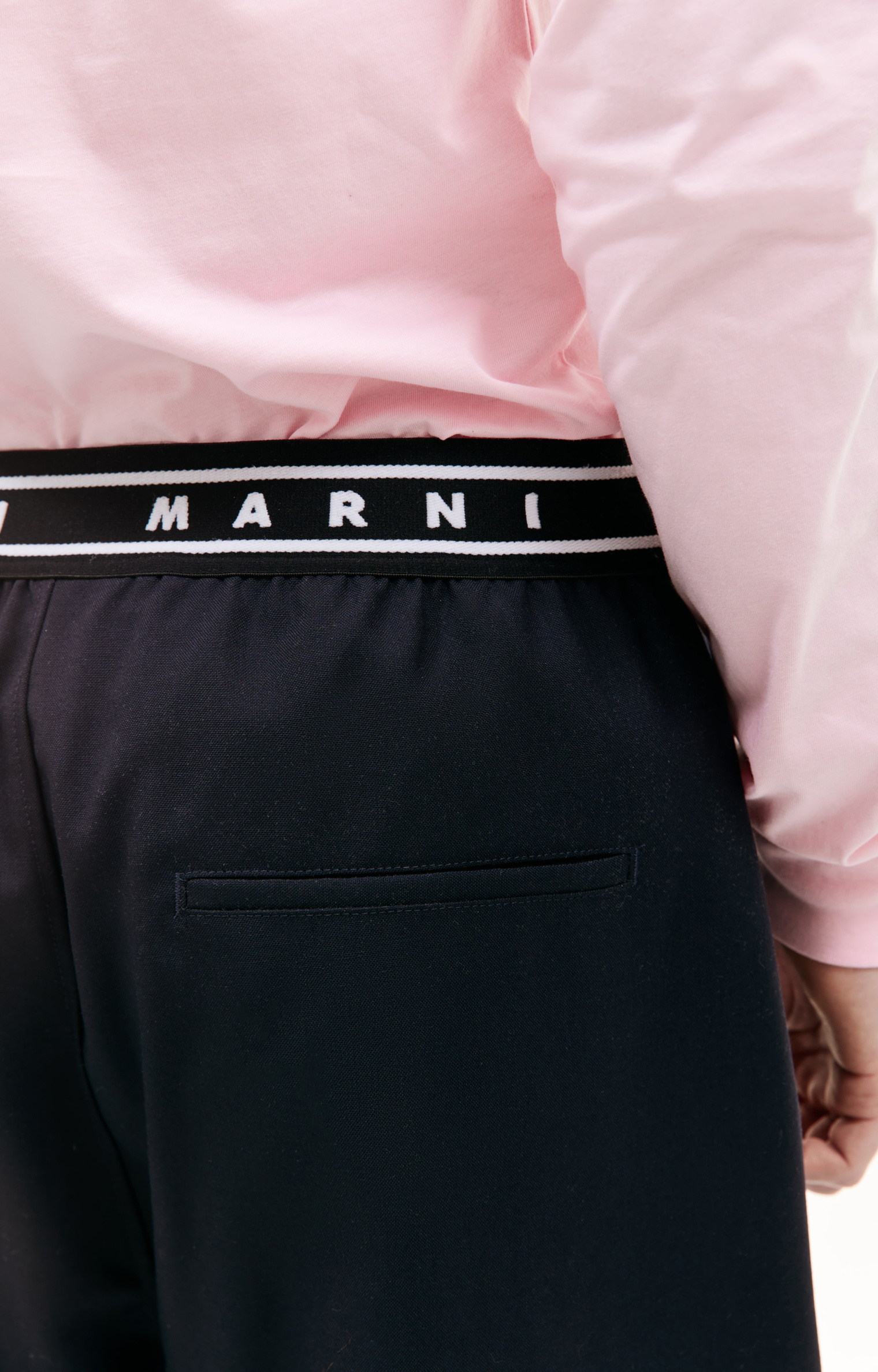 Marni Прямые брюки на резинке с логотипом