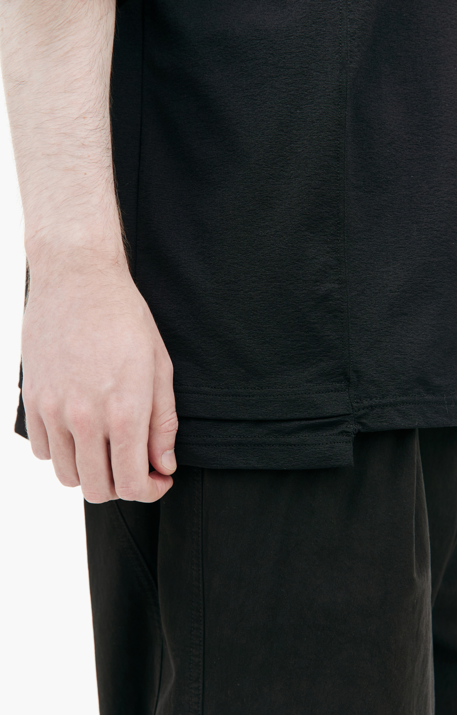 The Viridi-Anne Black asymmetrical t-shirt