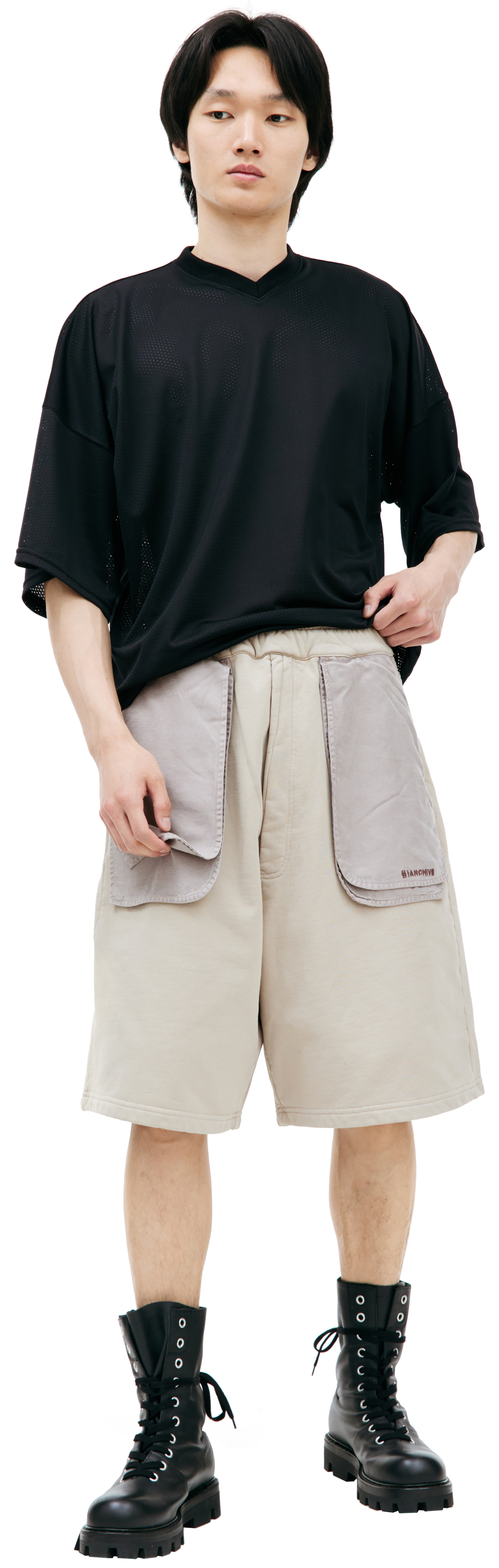 B1ARCHIVE Beige cotton shorts