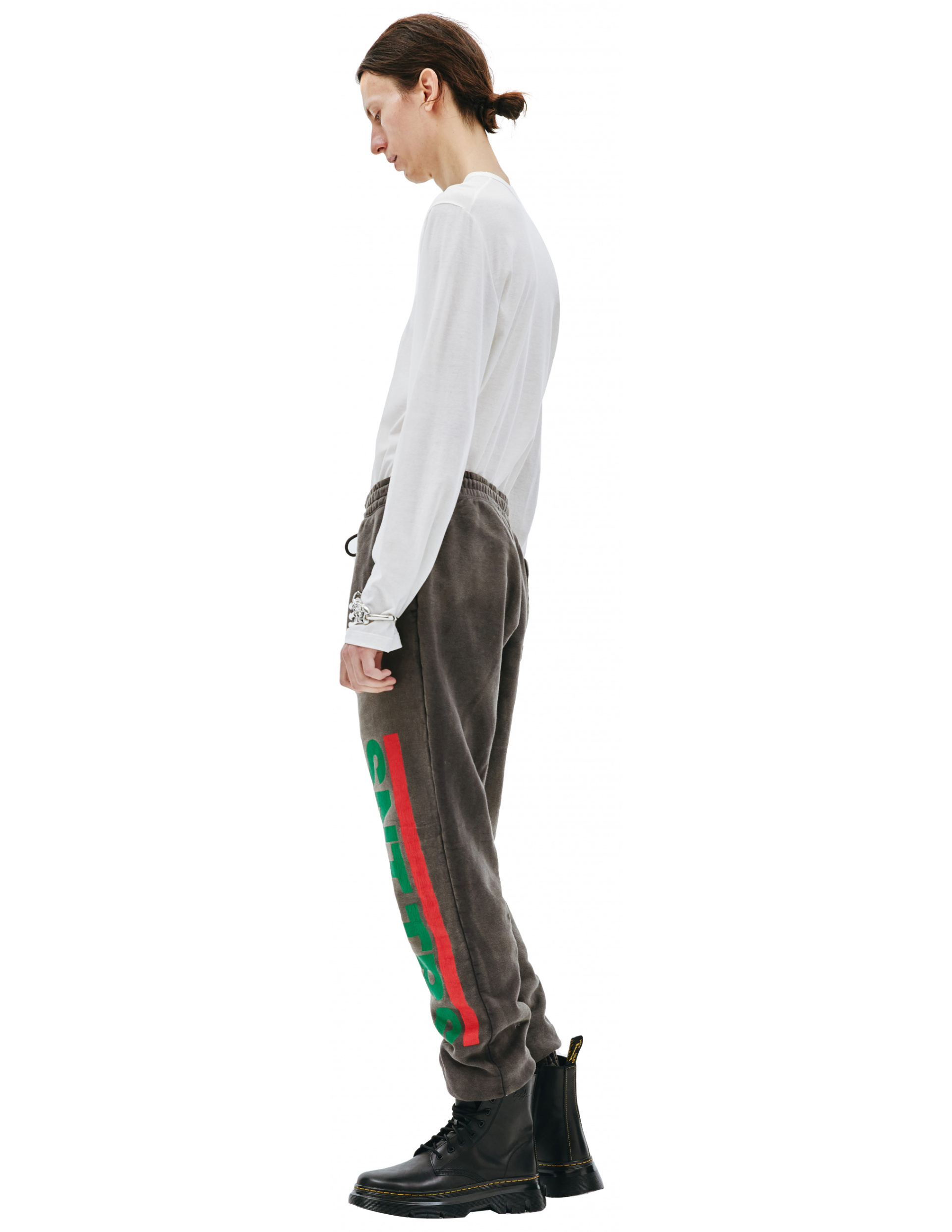 Saint Michael Sweatpants with cracked print