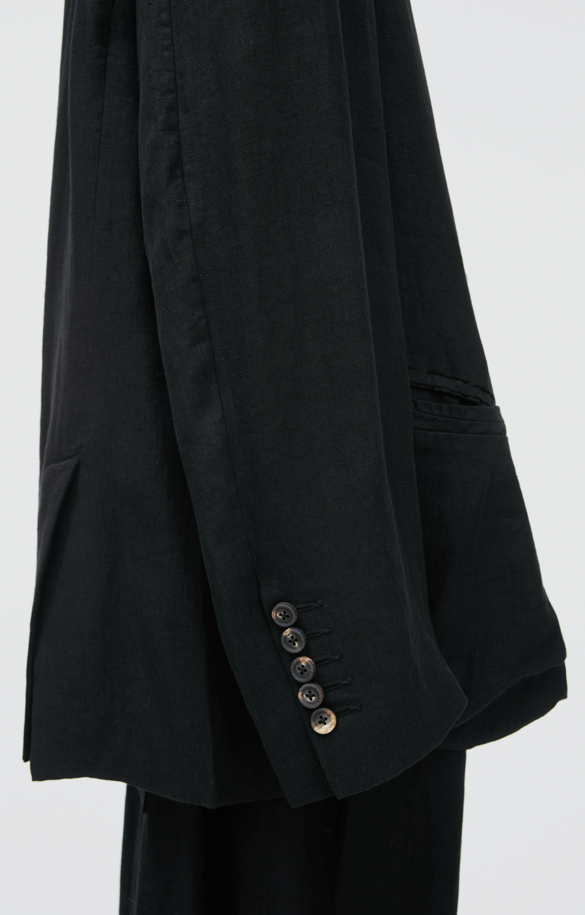 Ziggy Chen Black linen jacket