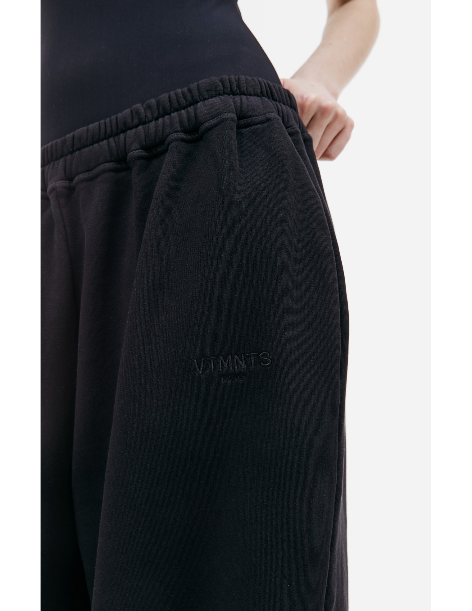 VTMNTS Black Embroidered Sweatpants