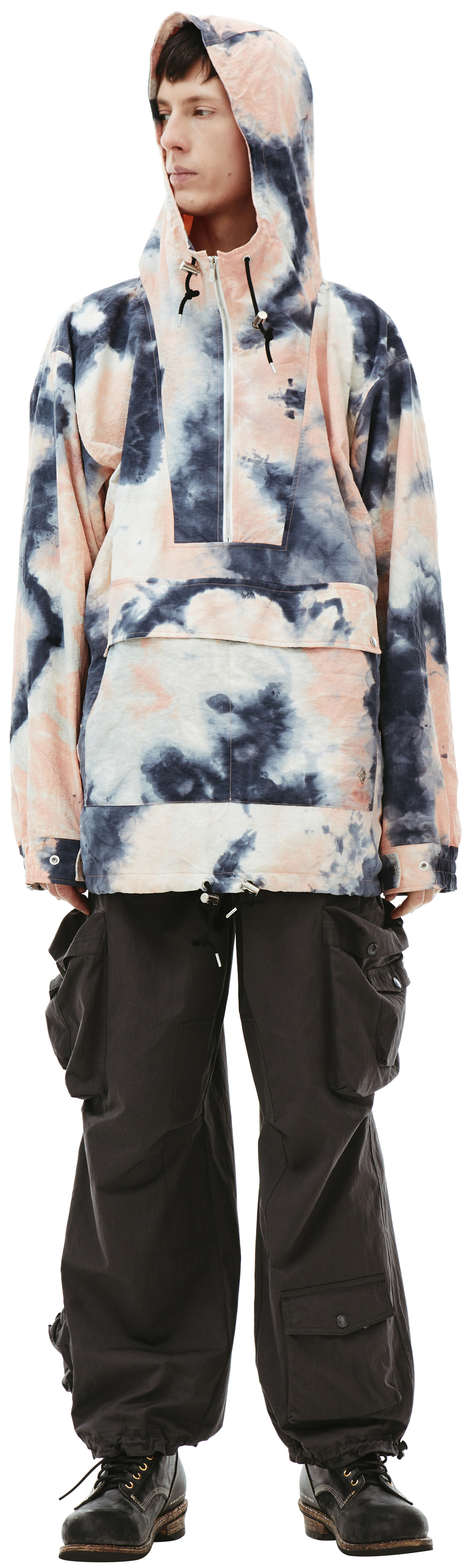 Children of the discordance Tie-dye nylon anorak