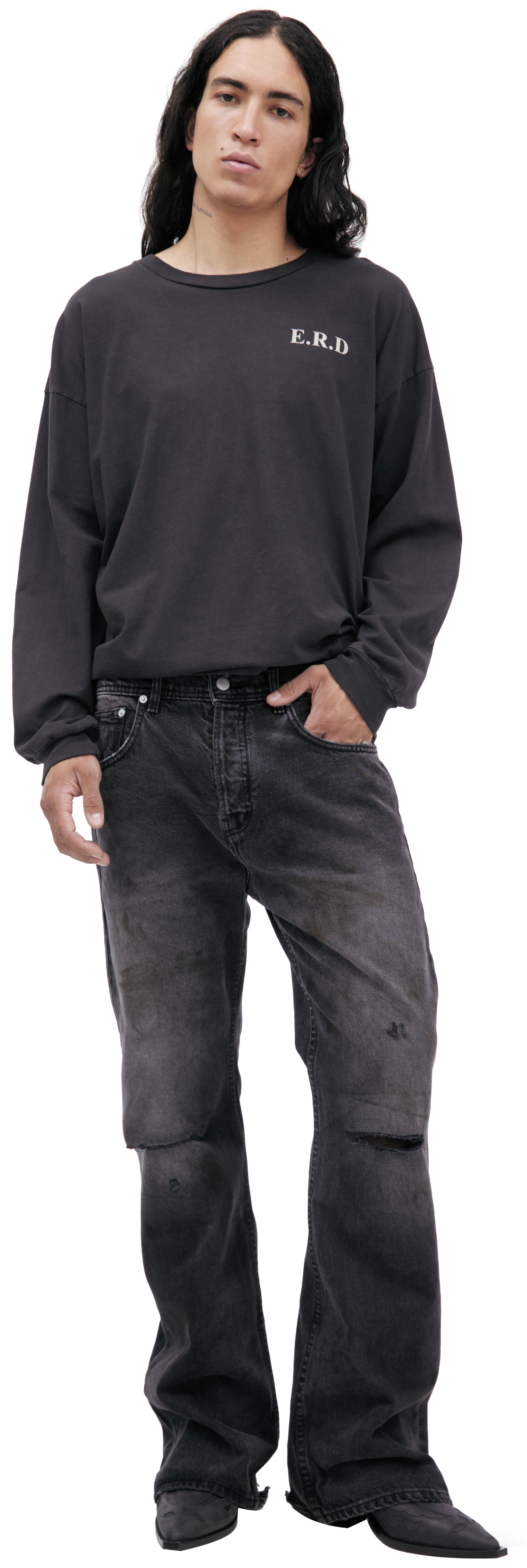 Enfants Riches Déprimés Dark grey flared jeans